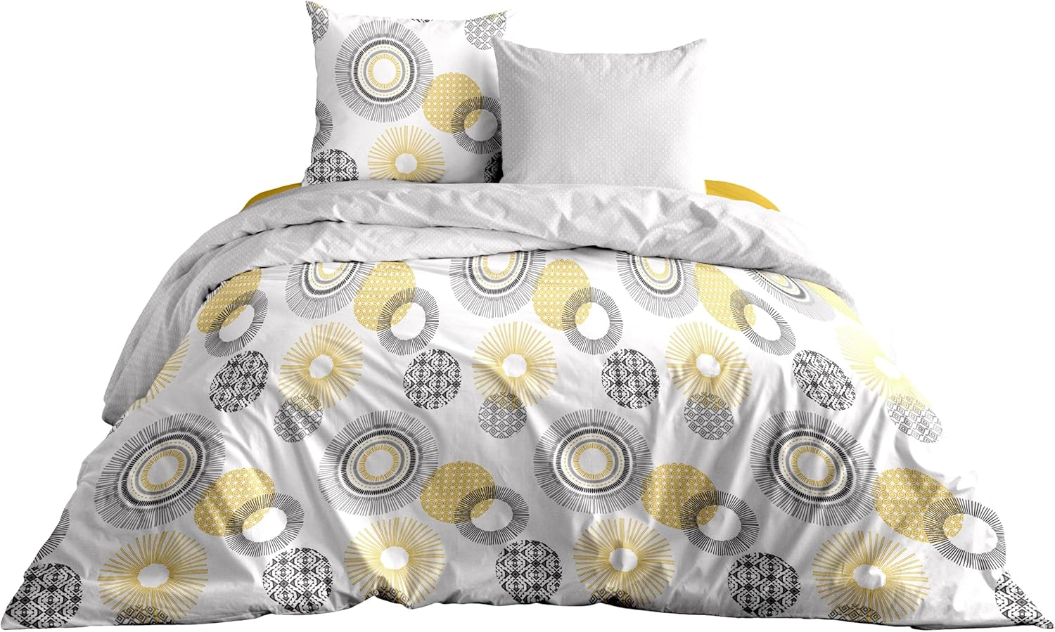 CALITEX 3-Piece Bedding Set 240 X 220 Cm Oasis, 100% Cotton, Gold, 240 X 220 Cm