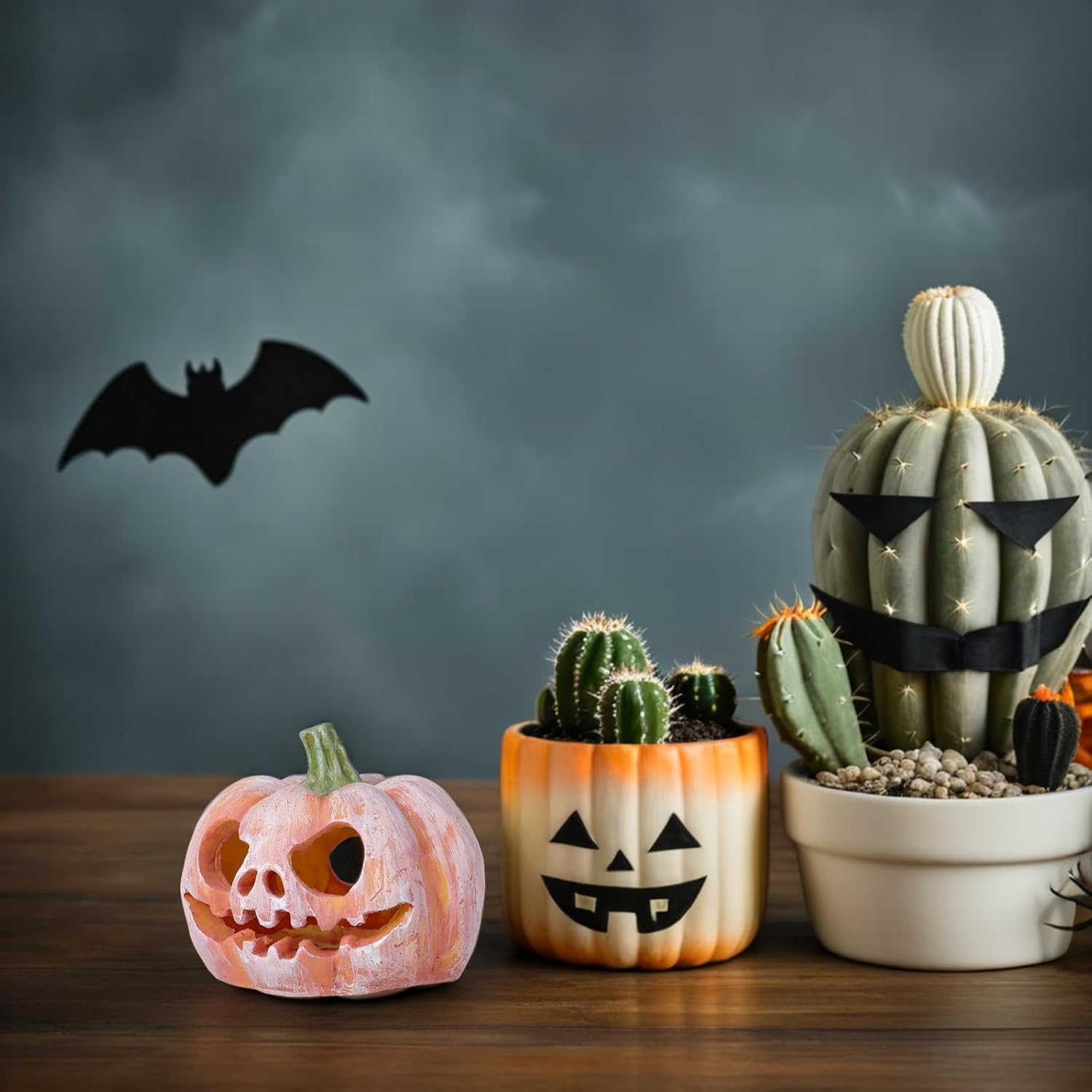 MHFOOU Halloween Fish Tank Decor, Small Resin Pumpkin Fish Hideout House Ornament, Halloween Aquarium Decorations for Aquarium Landscape, Small Fish, Shrimps, Frogs, Spider, 3.93X3.54X3.14 Inch image number 3