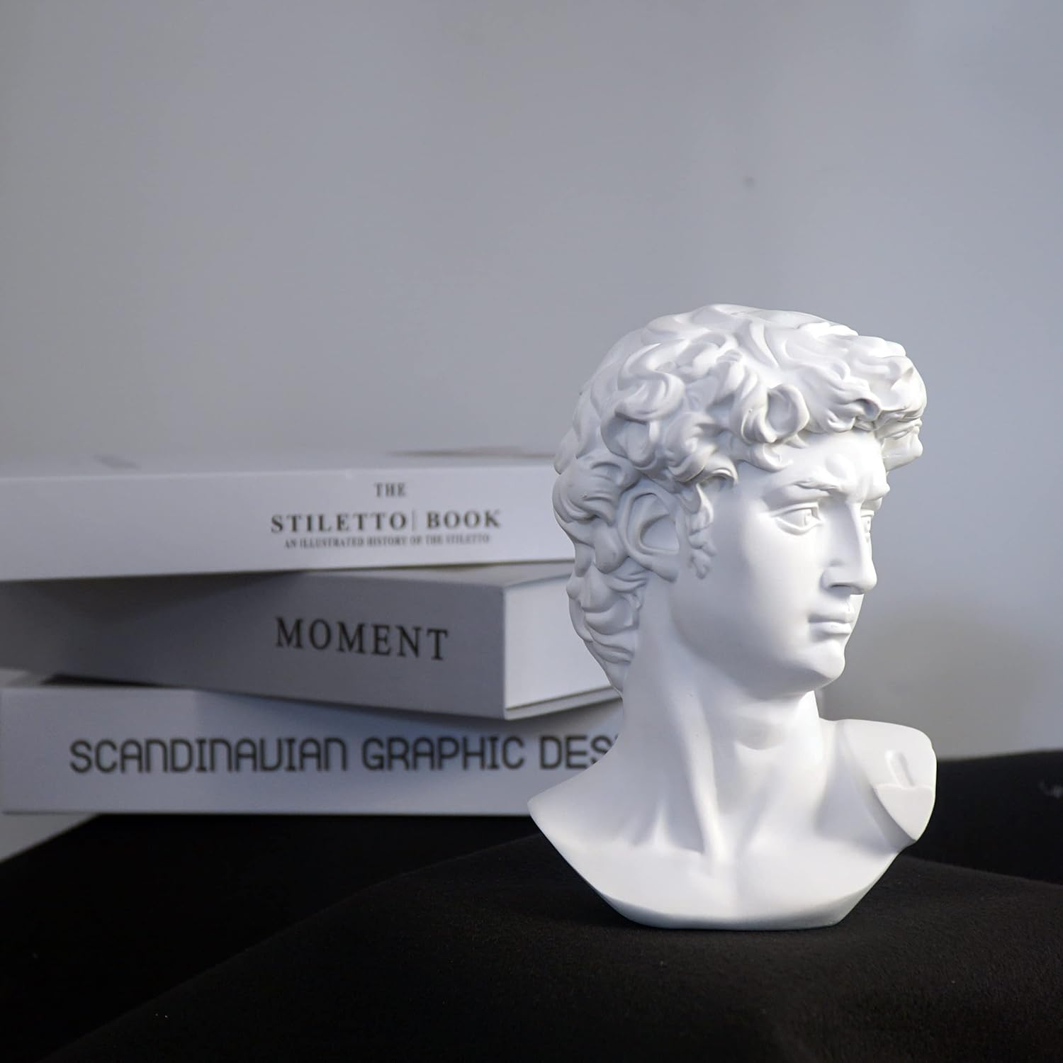 6 Inch Greek Michelangelo David Bust Statue image number 4