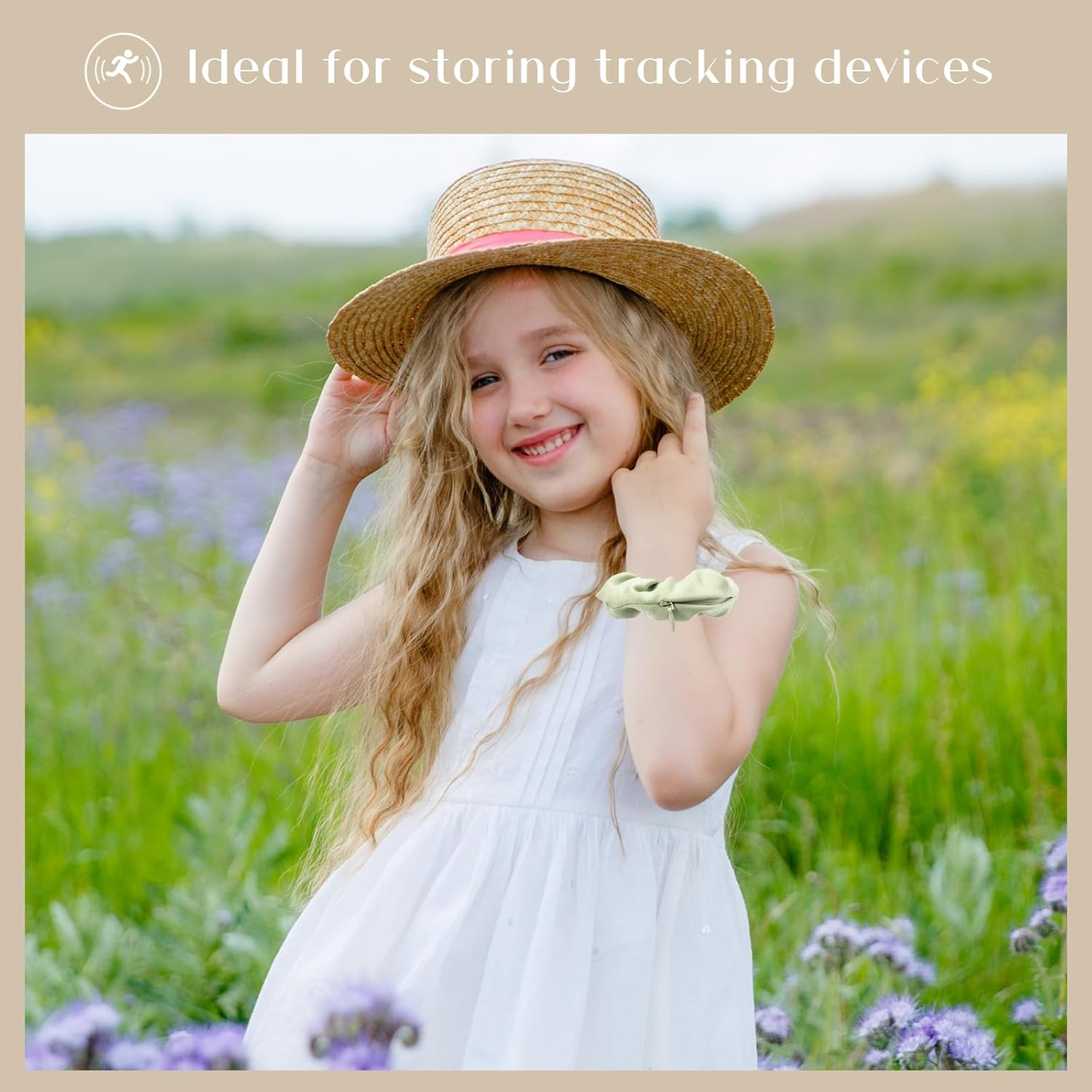 Lolalet Stash Scrunchies, 4 PCS Hair Scrunchies with Zipper Pocket, Hidden Pocket Scrunchie for Hide Money, Elastic Hair Ties Ponytail Holder Accessories for Thin Fine Curly Hair -Style B image number 3