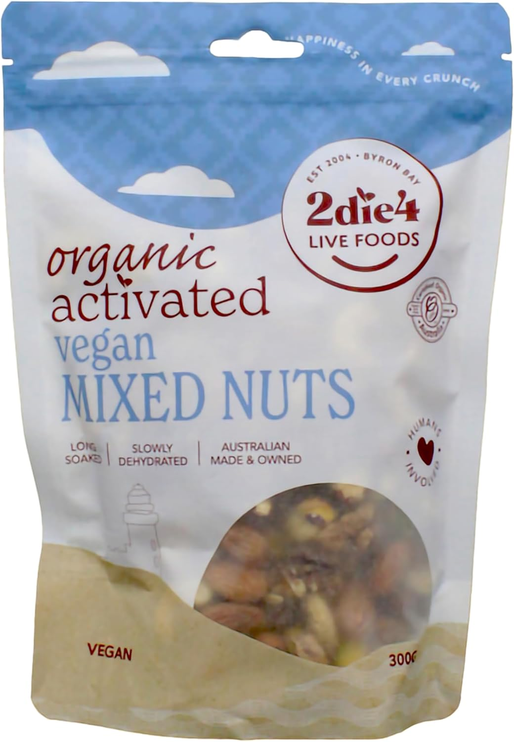 2Die4 Live Foods Activated Organic Vegan Mixed Nuts 300G