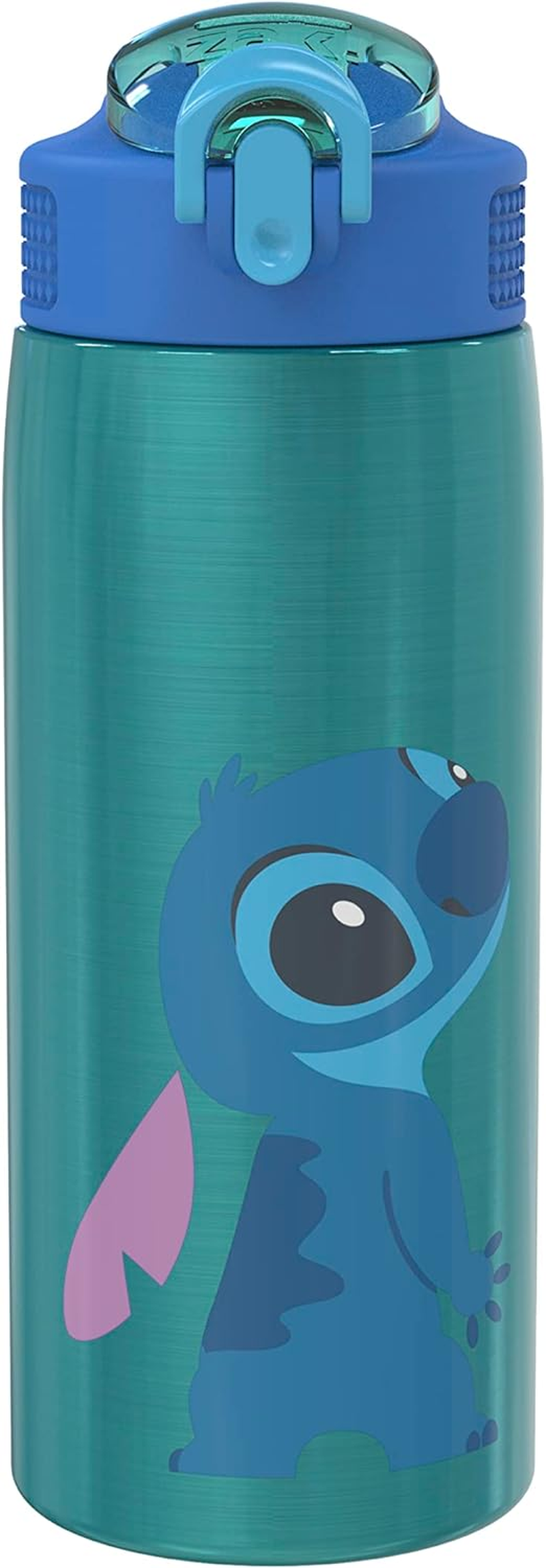 Zak Designs Sonic the Hedgehog Water Bottle for Travel and at Home, 19 Oz Vacuum Insulated Stainless Steel with Locking Spout Cover, Built-In Carrying Loop, Leak-Proof Design (Sonic)