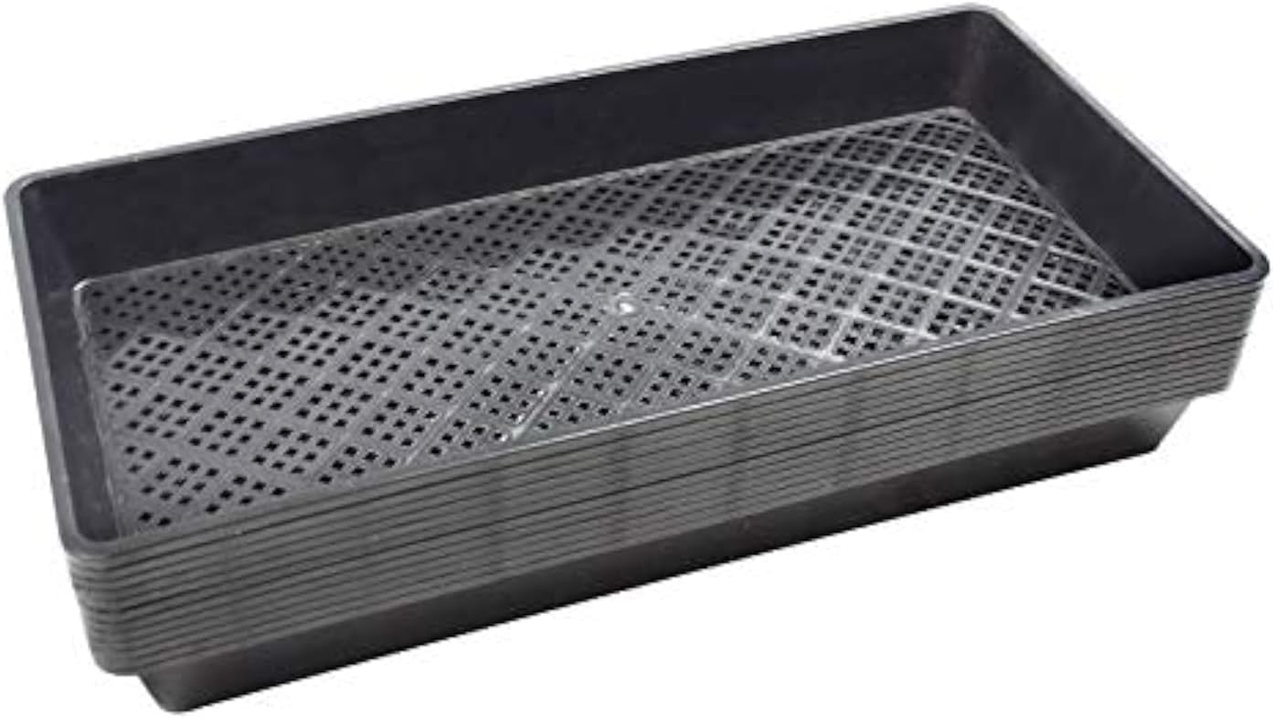 Begrit 1020 Seeding Trays Microgreen Growing Tray (Drain Holes(10 Pack)) image number 2