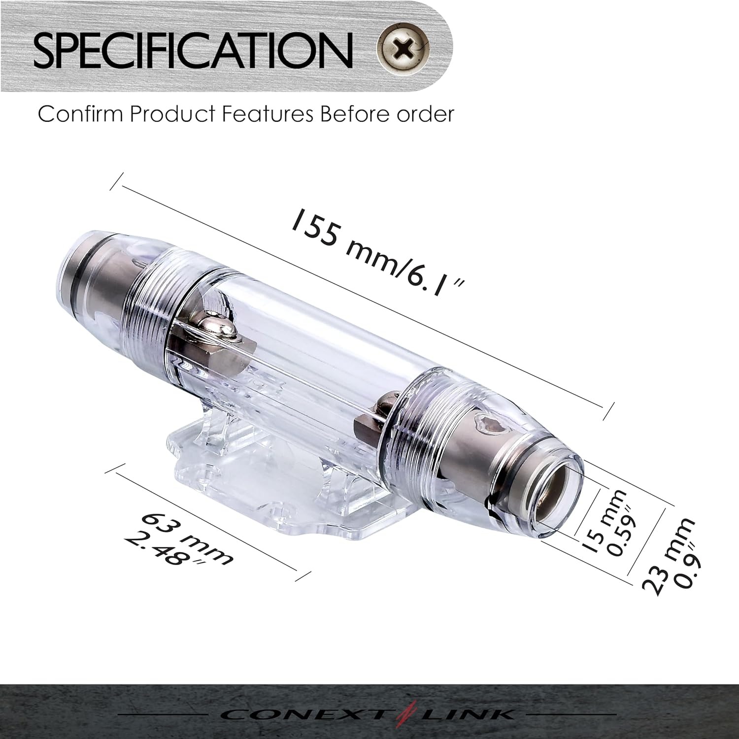 Conext Link FHAW Waterproof ANL Fuse Holder 4 2 1/0 Gauge without Fuse 1 Pack image number 4