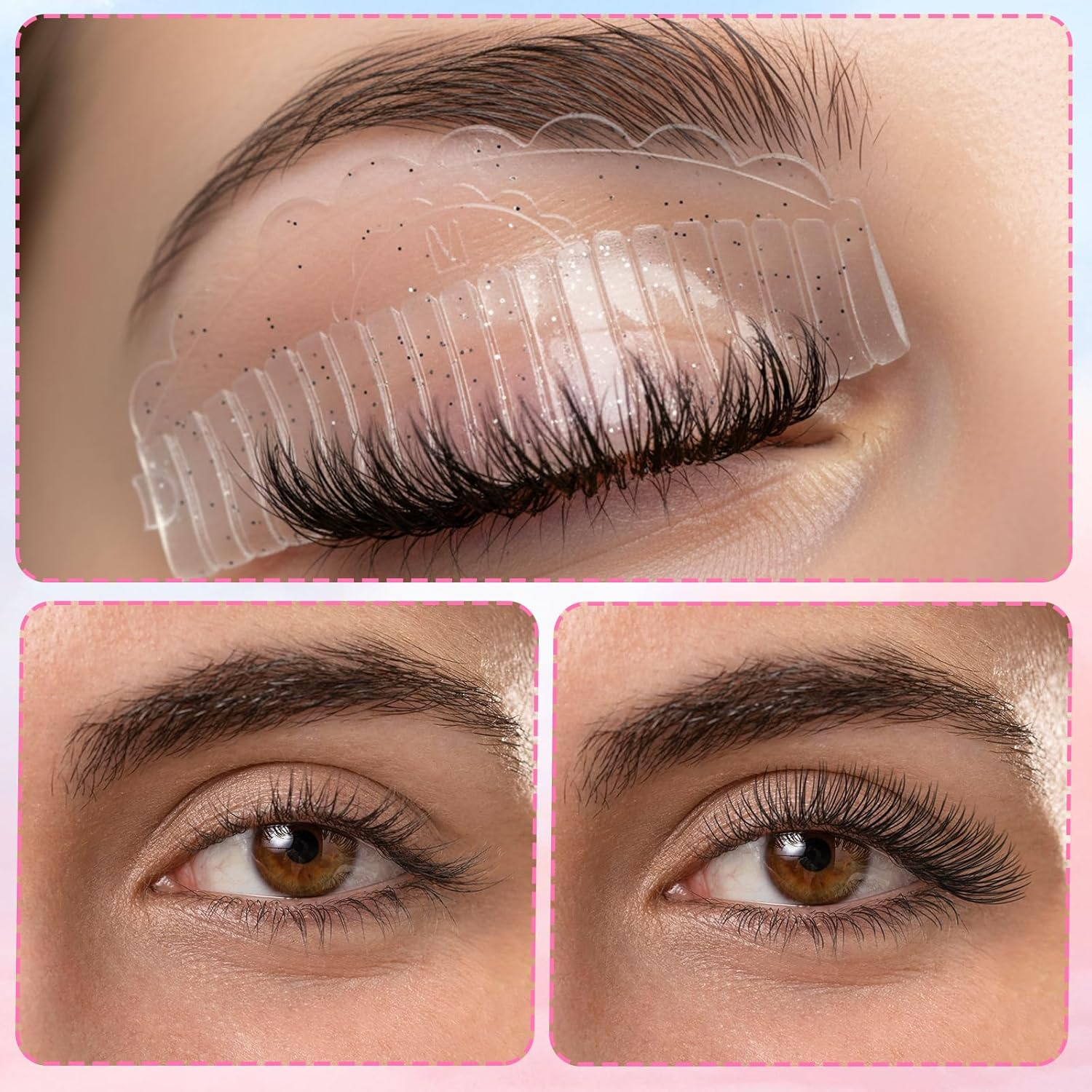 Ptwola Pack of 10 Self-Adhesive Eyelash Lifting Pads, Lash Lifting Pads, Reusable Silicone Perm Pad, Semi-Permanent Curling Eyelash Perm Set for All Eye Shapes, Salon and Home image number 6