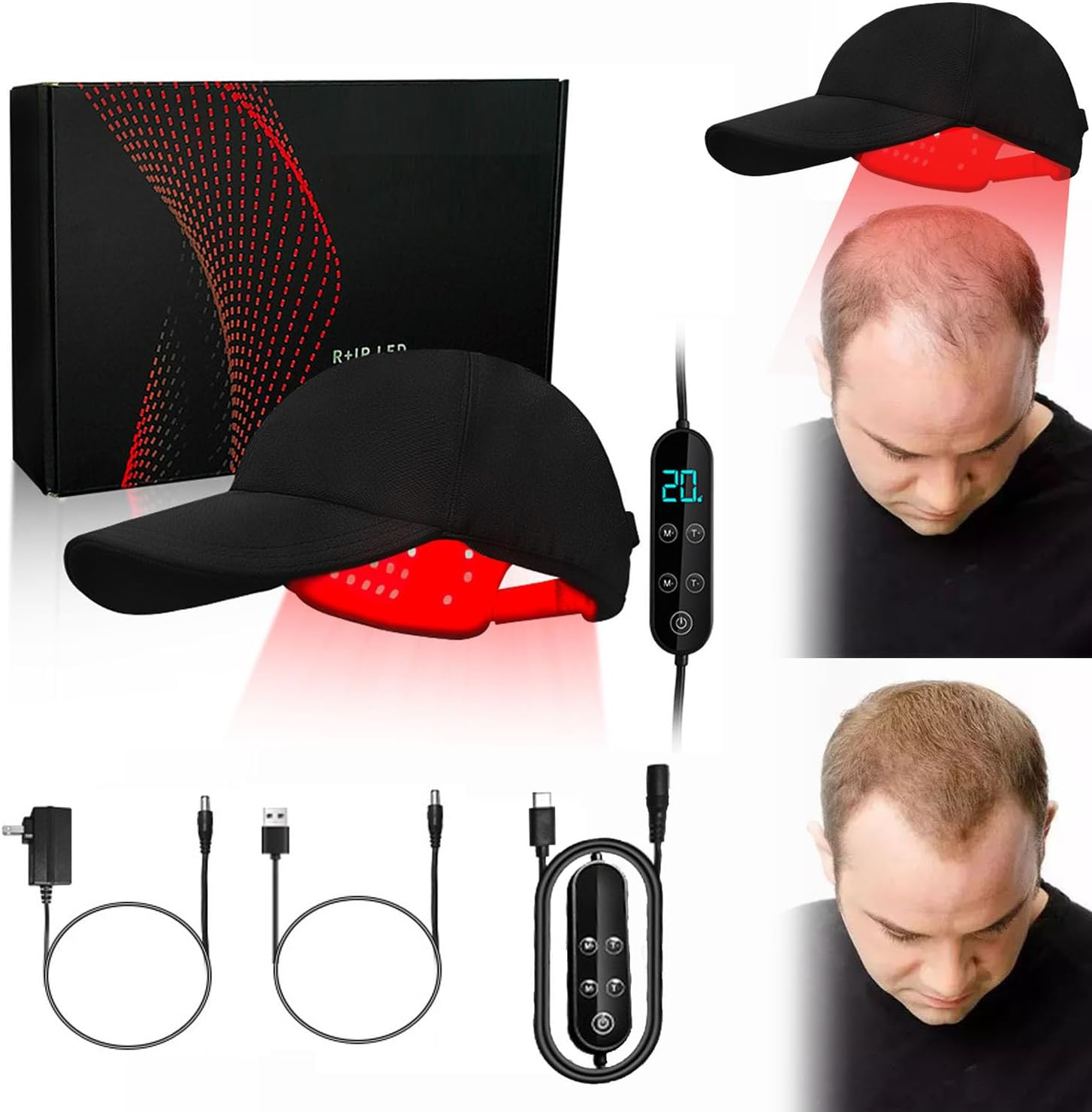 Therapy for Hair Growth|Red Light Hair Growth System|Hair Loss in Men & Women|Advanced Hair Regrowth System|Red Light Therapy Cap image number 3