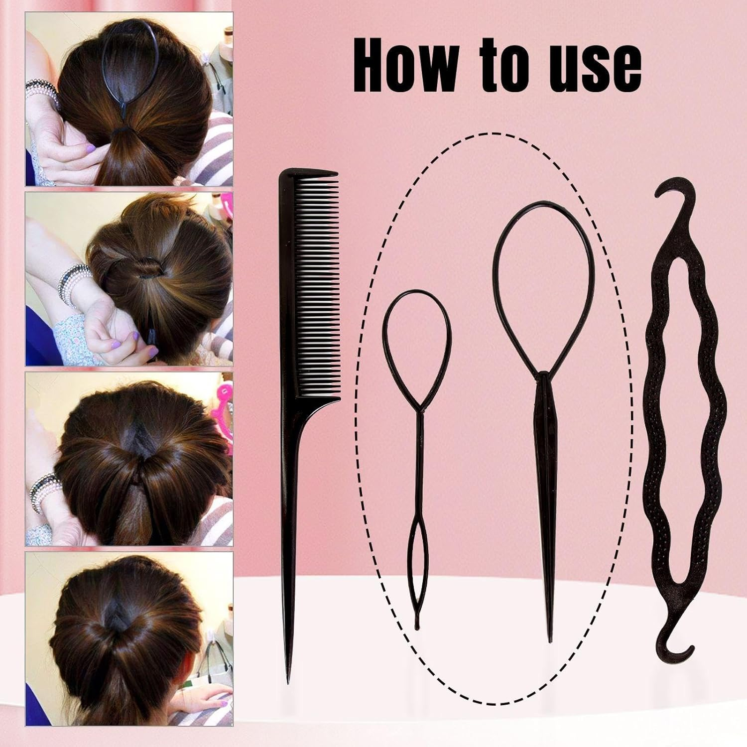 10-Piece Women'S Headband and 4-Piece Hairpin, Elastic Headband, Sports Headband, Headband against Slipping, Sweat-Absorbing Headband image number 3