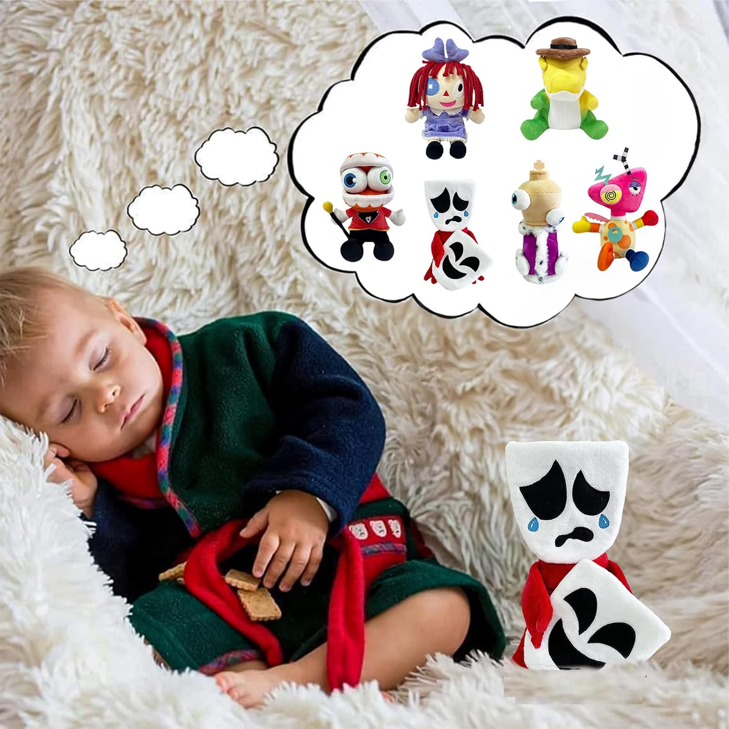 POPOYU Digital Plushies Stuffed Plushie Doll, the Amazing Circus Jumper Plush Toys, Cute Soft Stuffed Figure Plush Doll for Kids Boys Girls TV Fans Birthday Gifts image number 6