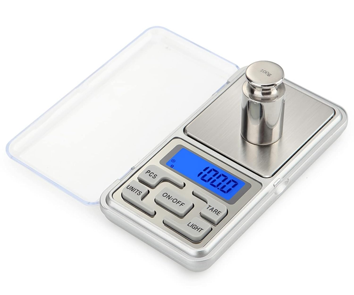 Meichoon Jewelry Scale Pocket Size High Precision Digital Milligram Scale Steelyard 1.1Lb/500G (0.01G) Reloading for Jewelry and Gems Small Electronic Scale C32 image number 1