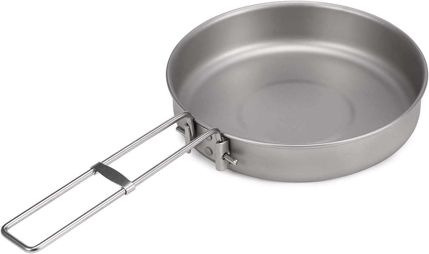 Staright 750Ml Ultralight Titanium Frypan with Foldable Handle Outdoor Camping Hiking Picnic Cooking Frying Pan image number 3