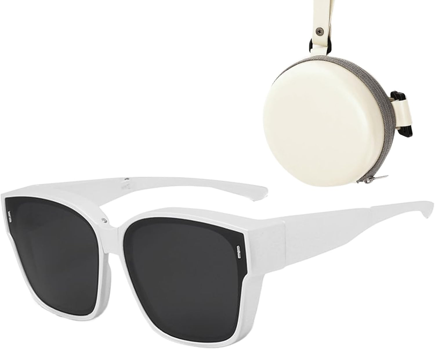 Krmoau Sunglasses to Wear over Glasses for Women - Foldable Sports Sunglasses | Stylish Glasses for Outdoor, Driving, Travel, Cycling, Fishing, Hiking for Men and Women