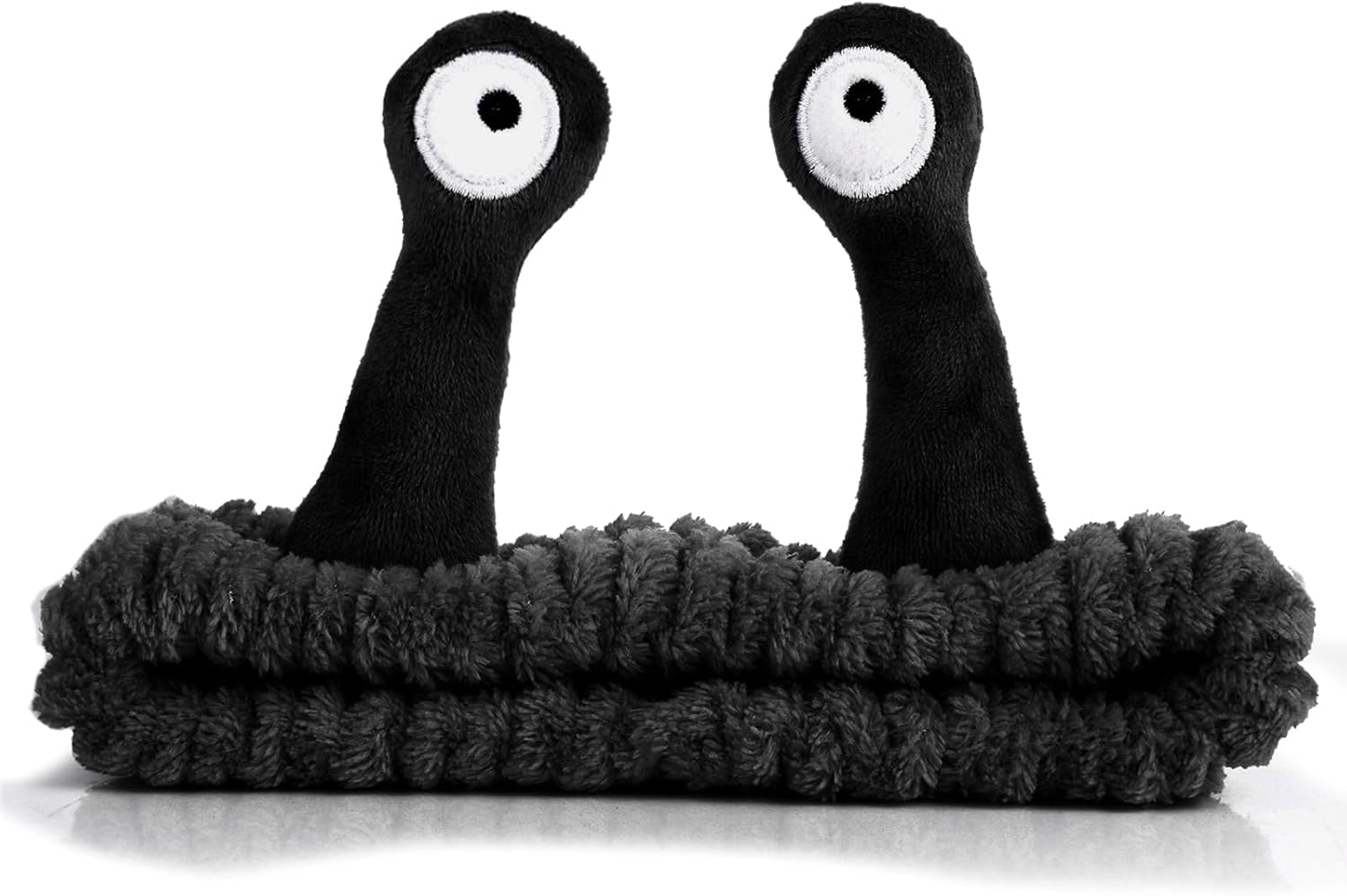 WLLHYF Spa Headband Facial Makeup Head Band Microfiber Soft Coral Fleece Head Wraps Snail Cartoon Cute Hair Accessories Elastic Skincare Hair Band for Women Girls Washing Face Beauty (Black)