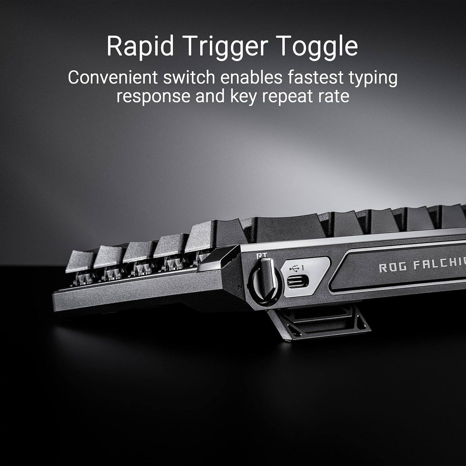 ROG Falchion Ace HFX 65% Gaming Keyboard with ROG HFX Magnetic Switches, Rapid Trigger Toggle, 8000 Hz Polling Rate, Three-Layer Dampening Foam, Silicone Gasket Mount, Touch Panel and Protective Cover image number 3