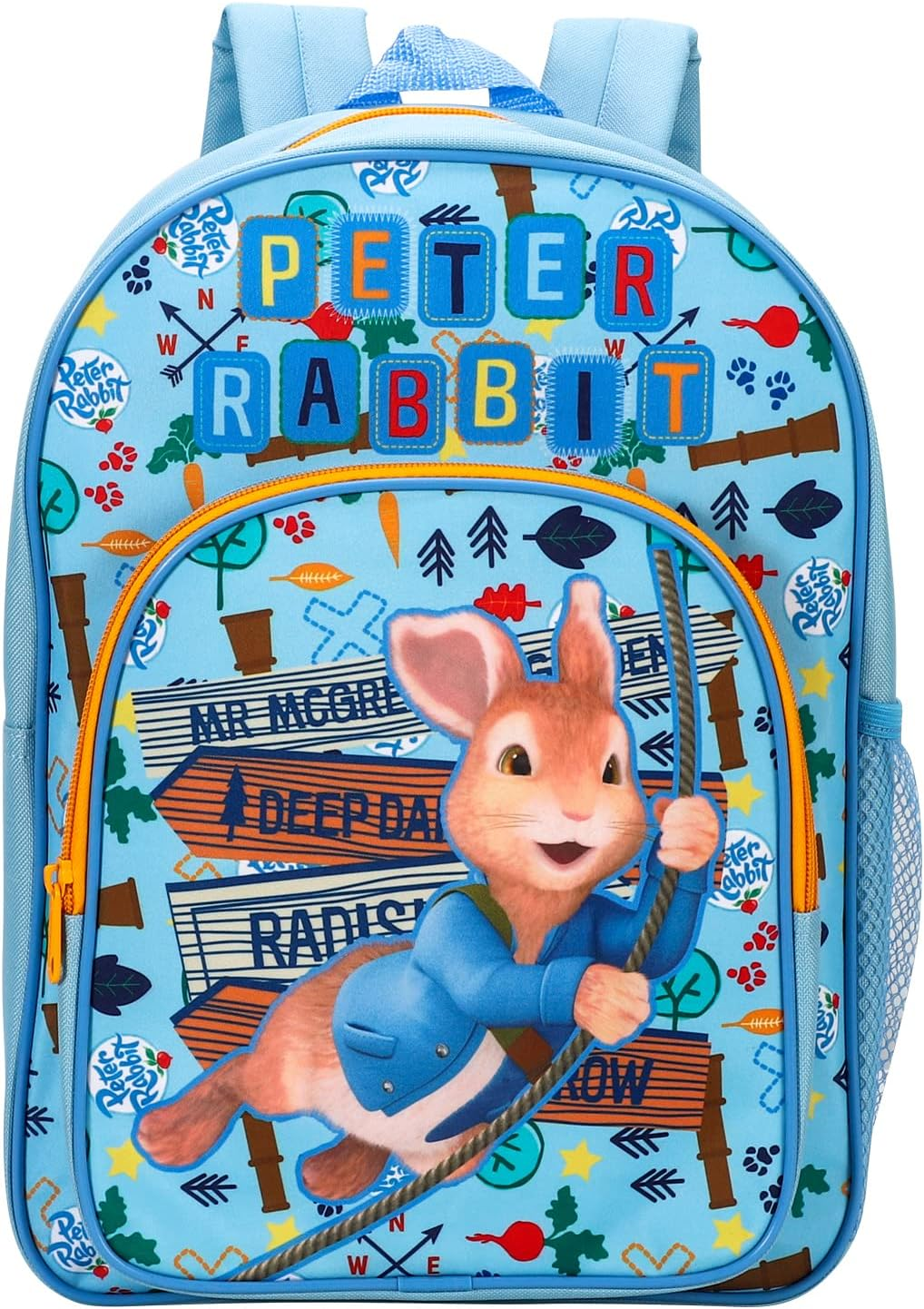 William Lamb Peter Rabbit Kids Childrens Premium Backpack School Travel Bag with Side Mesh Pocket and Front Zipped Pocket, Multicolour, 36.7Cm (Height), 26Cm (Width), 13Cm (Depth) (02915), image number 5
