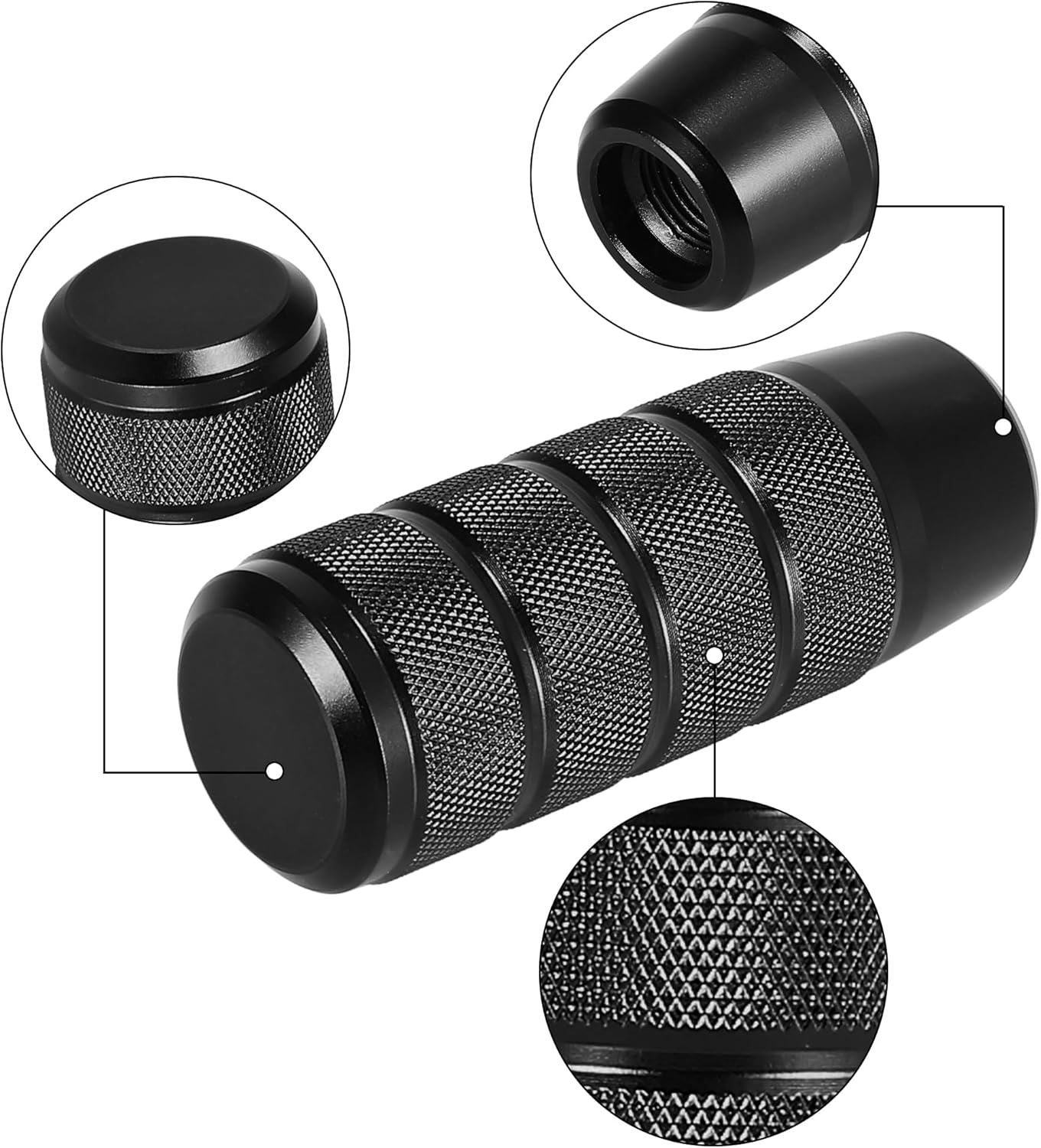 X AUTOHAUX Metal Universal 9.5Cm Shift Knob Gear Shift Manual Transmission Stick Shift Knob Set for Car Black - Blue image number 7