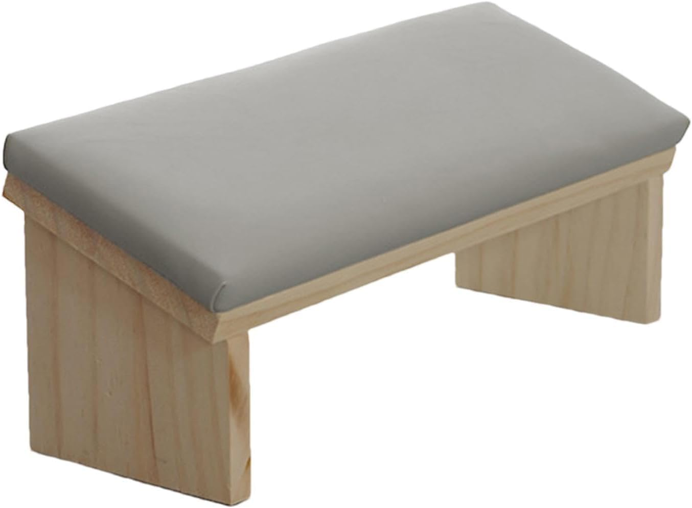 Nail Arm Rest,Wooden Leather Manicure Hand Rest in Bevel Design Comfortable Nail Polishing Arm Rest (White)