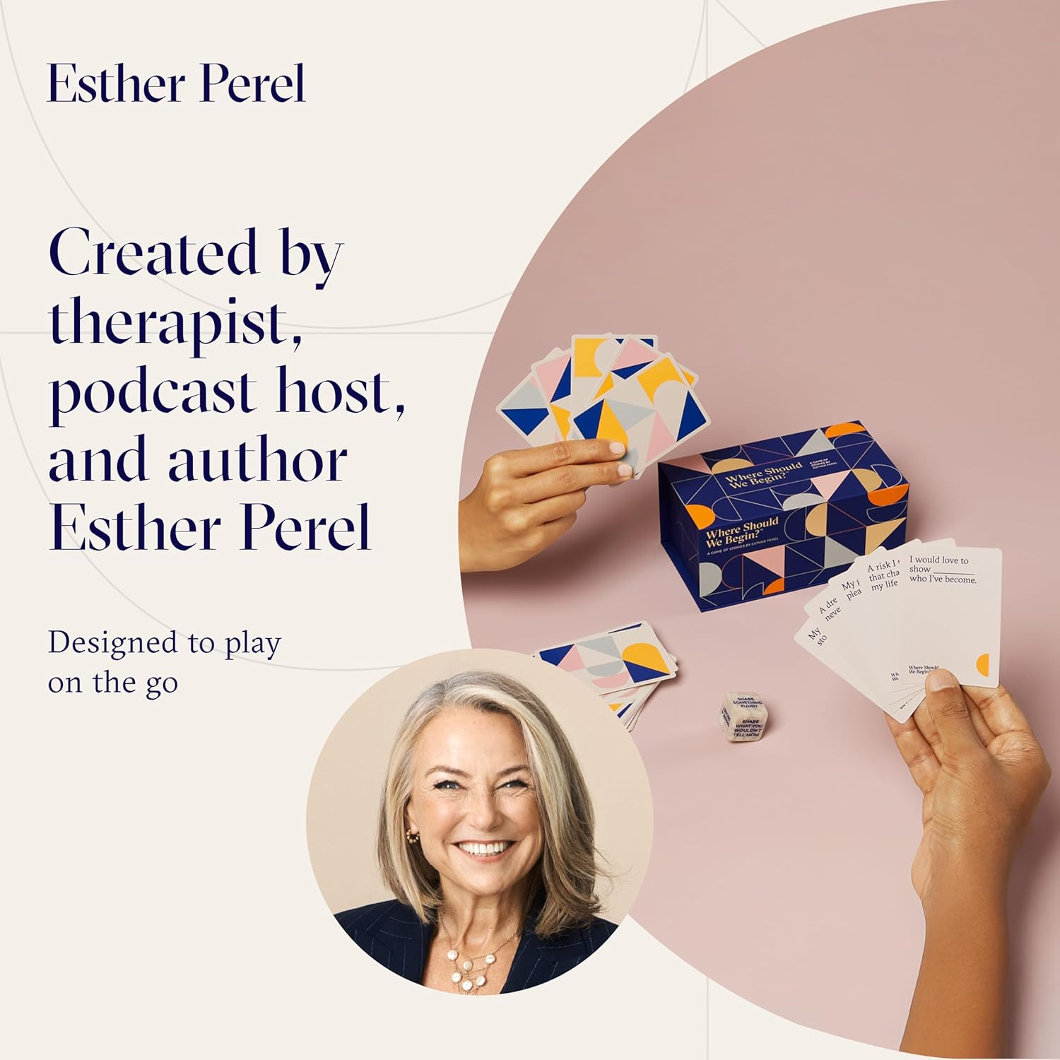 ESTHER PEREL Where Should We Begin Game of Stories - Conversation Cards for Couples, Friends, & Co-Workers - Interactive Couples Game W/ 200 Cards, & Dice - 2-6 Player Card Games for Couples image number 3