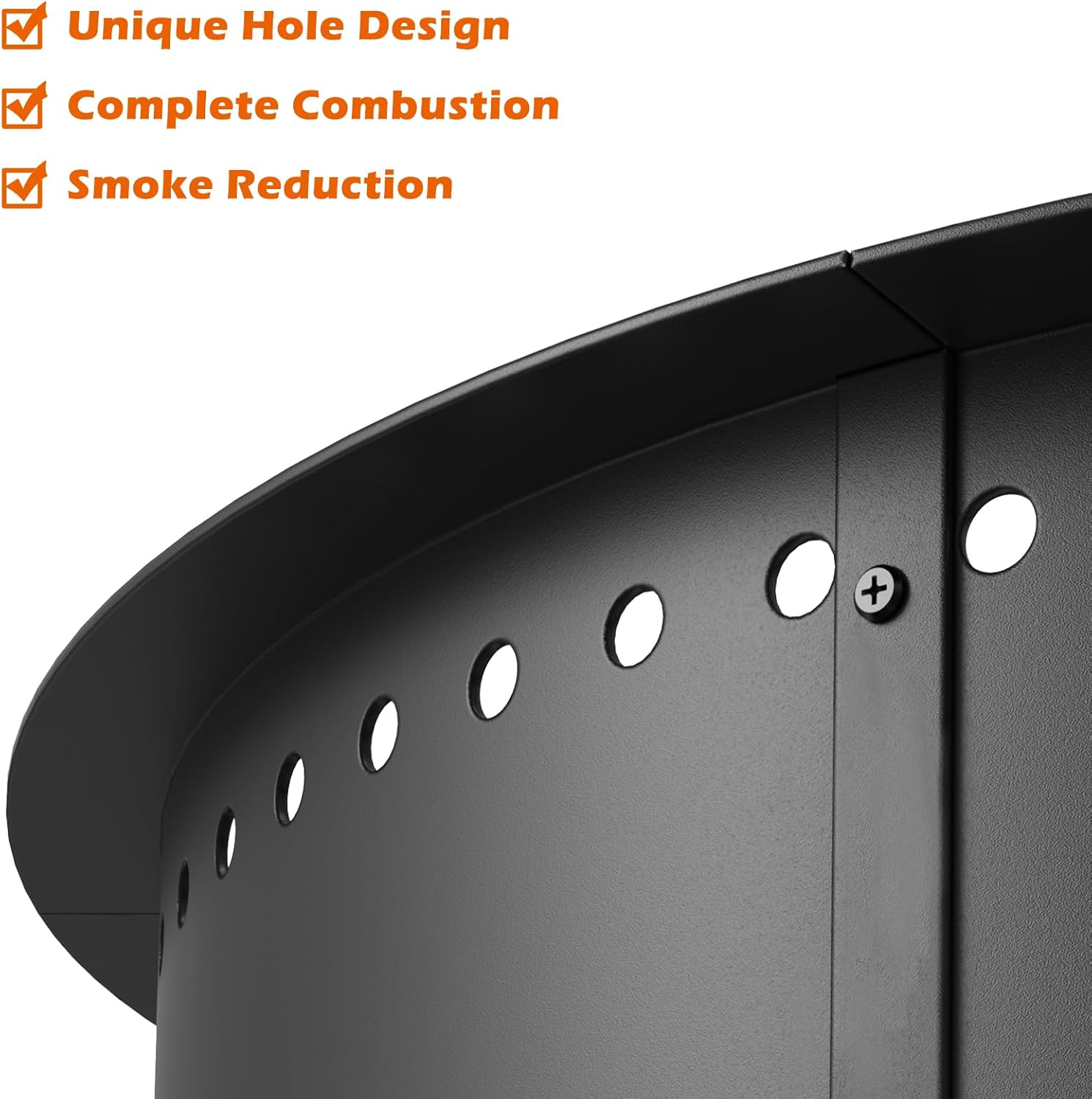 Mapleway Smokeless Fire Pit Ring, 42Inch Large round Portable Metal Firepit Accessories for outside Wood Burning Patio Camping Bonfire Campfire image number 4