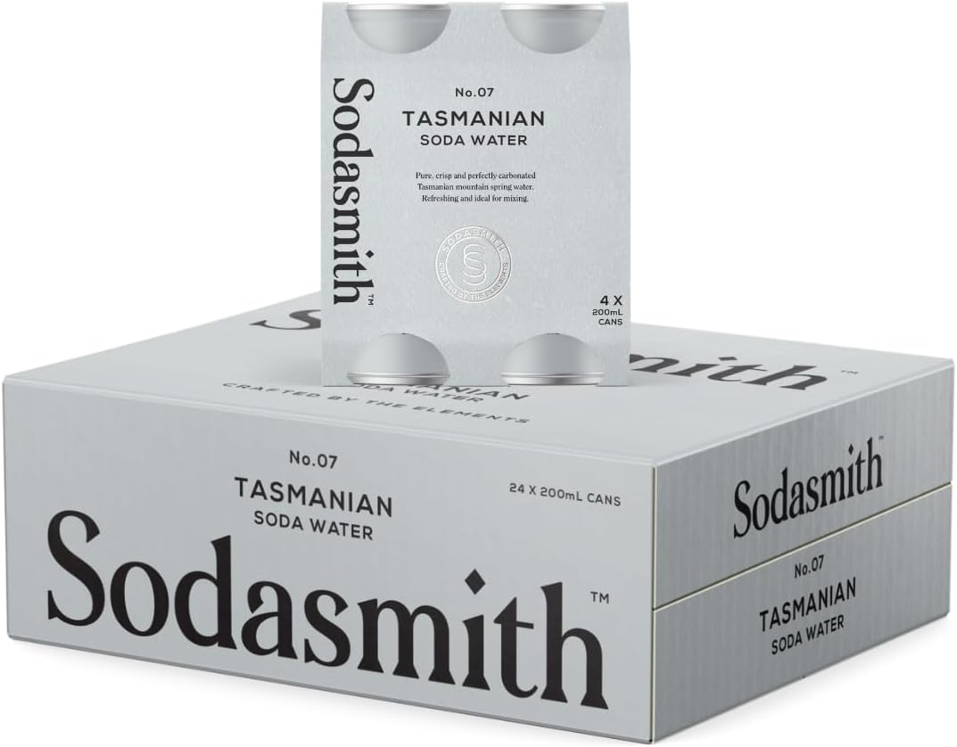 Sodasmith No 07 Soda Water, Carbonated Tasmanian Water, Premium Mixer, 200Ml (Case of 24 Cans) image number 2