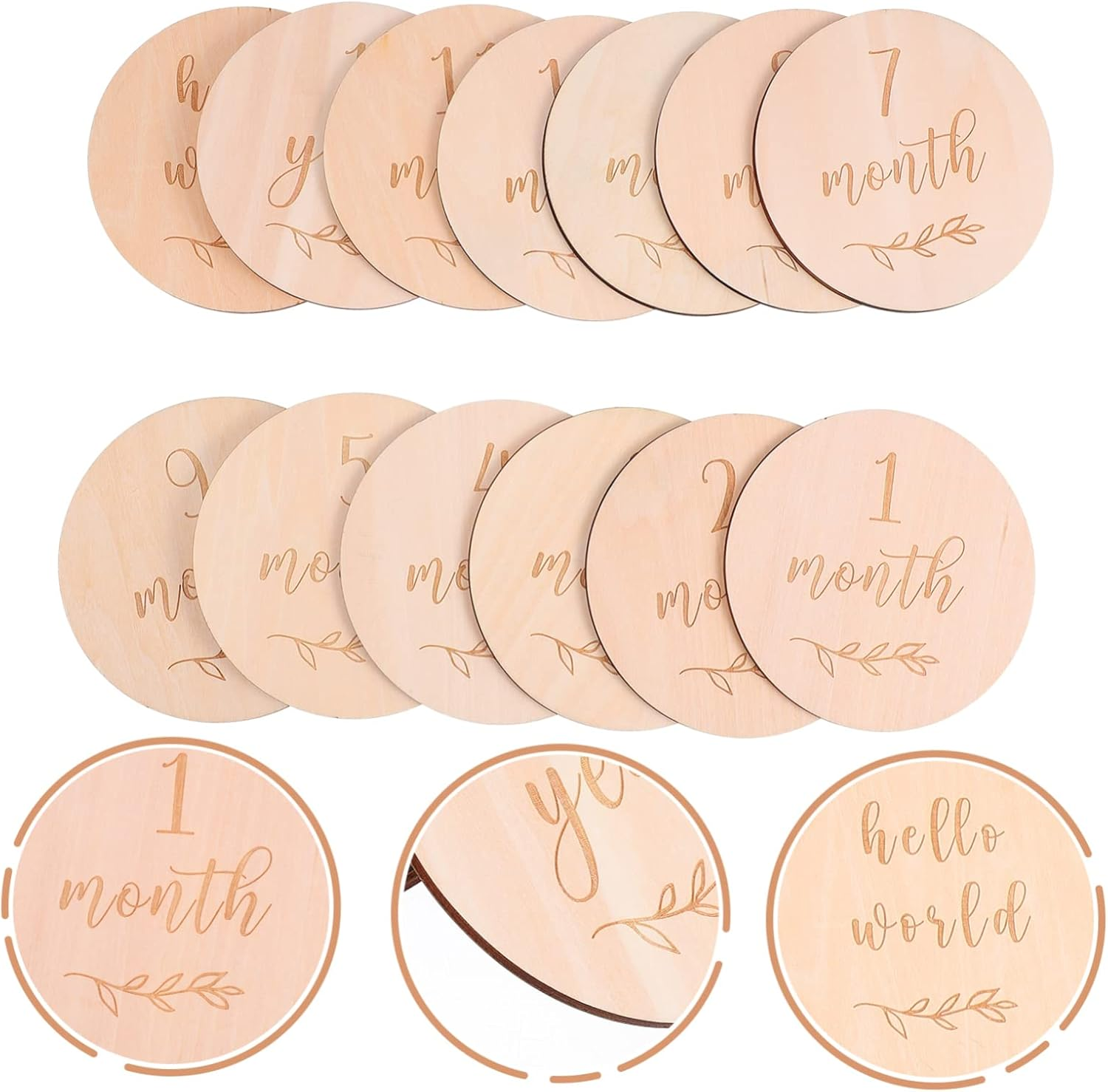 ERINGOGO 13Pcs Unique Milestone Photography Props Monthly Cards for Home Decor Photo Sessions image number 3