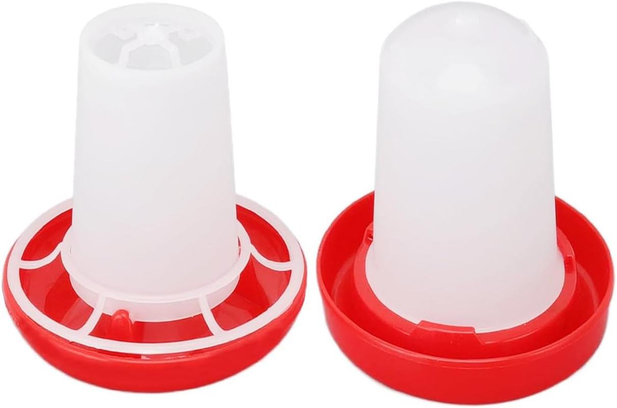 Automatic Chicken Feeder and Chicken Waterer Kit,160G Chick Feeder and 160Ml Chick Waterer,Chicken Water Dispenser,Chicken Drinker,Easy Clean Plastic Feeding and Watering Feeder for Chicks image number 1