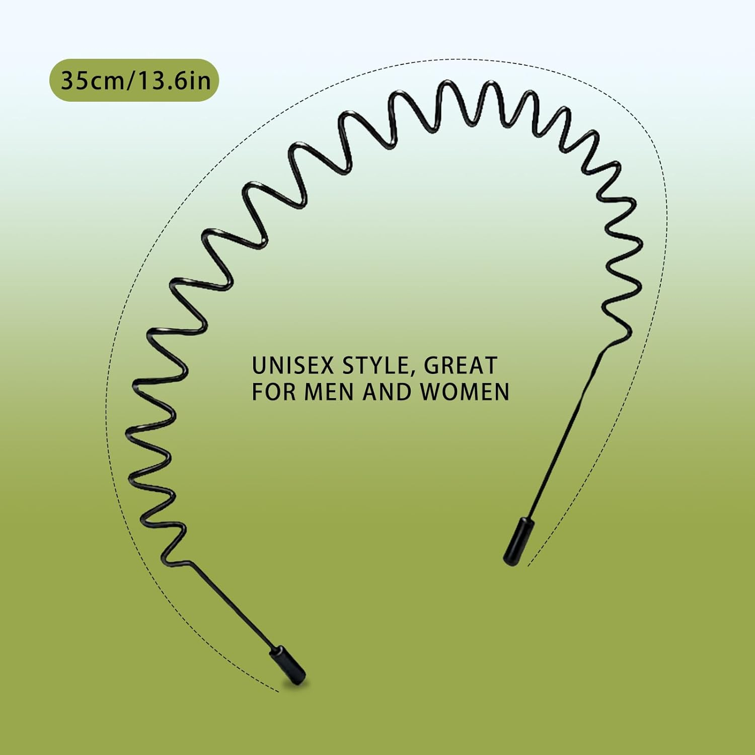 Langtaojin 4-Piece Black Metal Hairbands, Unisex Headwear for Men & Women, Including Headbands, Hair Bands and Men'S Headbands image number 4