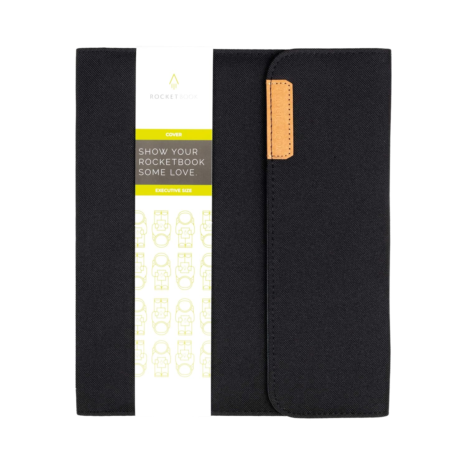 Rocketbook Capsule 2.0 Folio Cover for Core, Panda and Fusion - 100% Recyclable, with Pen Holder, Magnetic Clasp & Inner Storage - Black, Executive Size 6" X 8.8" image number 6