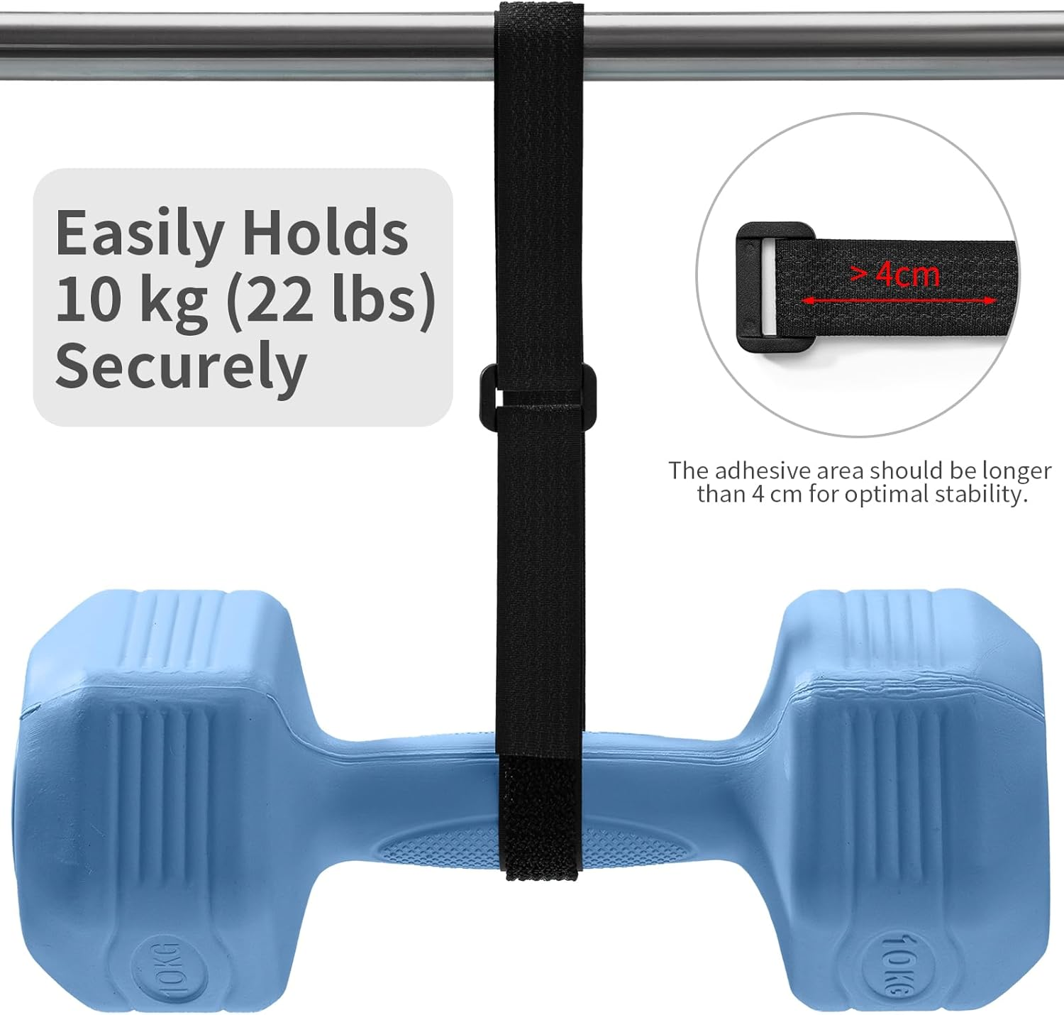 Trilancer 10M X 2CM Reusable Cable Ties, Adjustable Hook and Loop Straps with 50 Buckles, Cut to Length, Ideal for Wire Management, Cord Organizer, and Cable Straps, Black image number 2