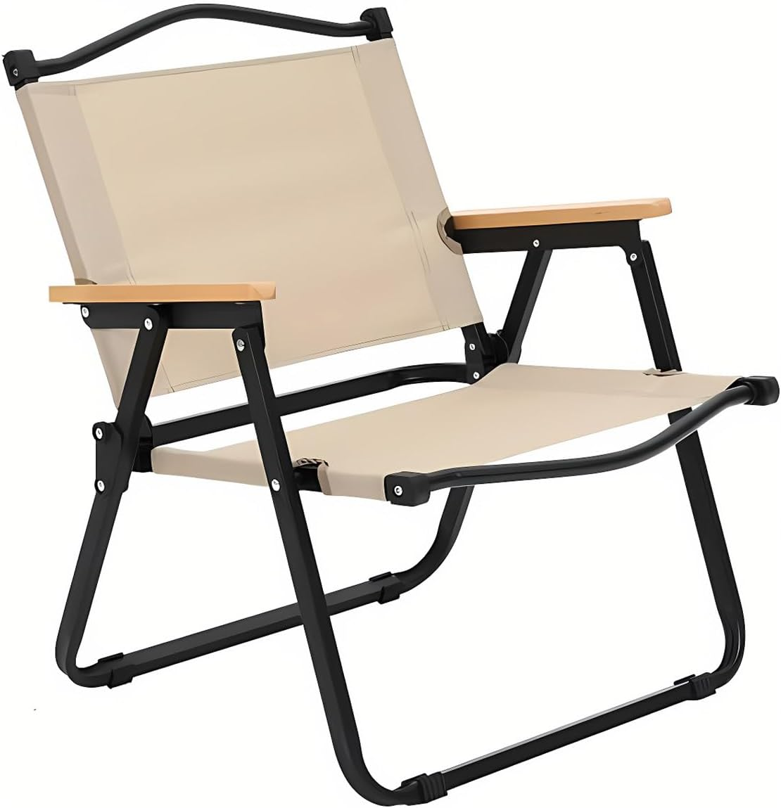 AIMALL Ultra-Light Outdoor Folding Chair - Kermit Style, Portable Aluminum Alloy Stool for Camping, Picnic, and Fishing, Available in Black and Khaki, Supports up to 264 Lbs (120 Kg)