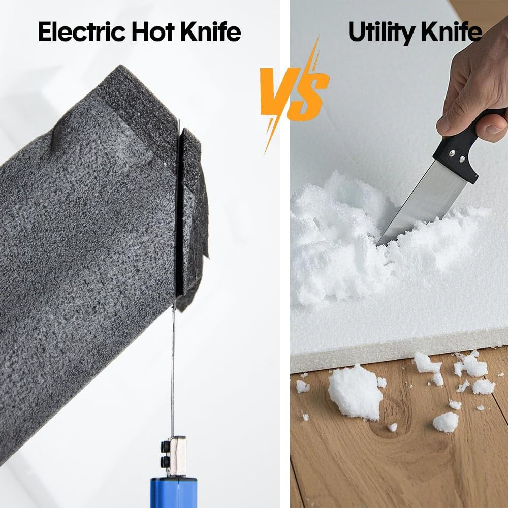 ALSTON 150W Electric Hot Knife Foam Board Cutter Tool Kit Styrofoam Foam Cutting Machine for Foam Board Insulation with Blade Brush and Storage Case AU Plug