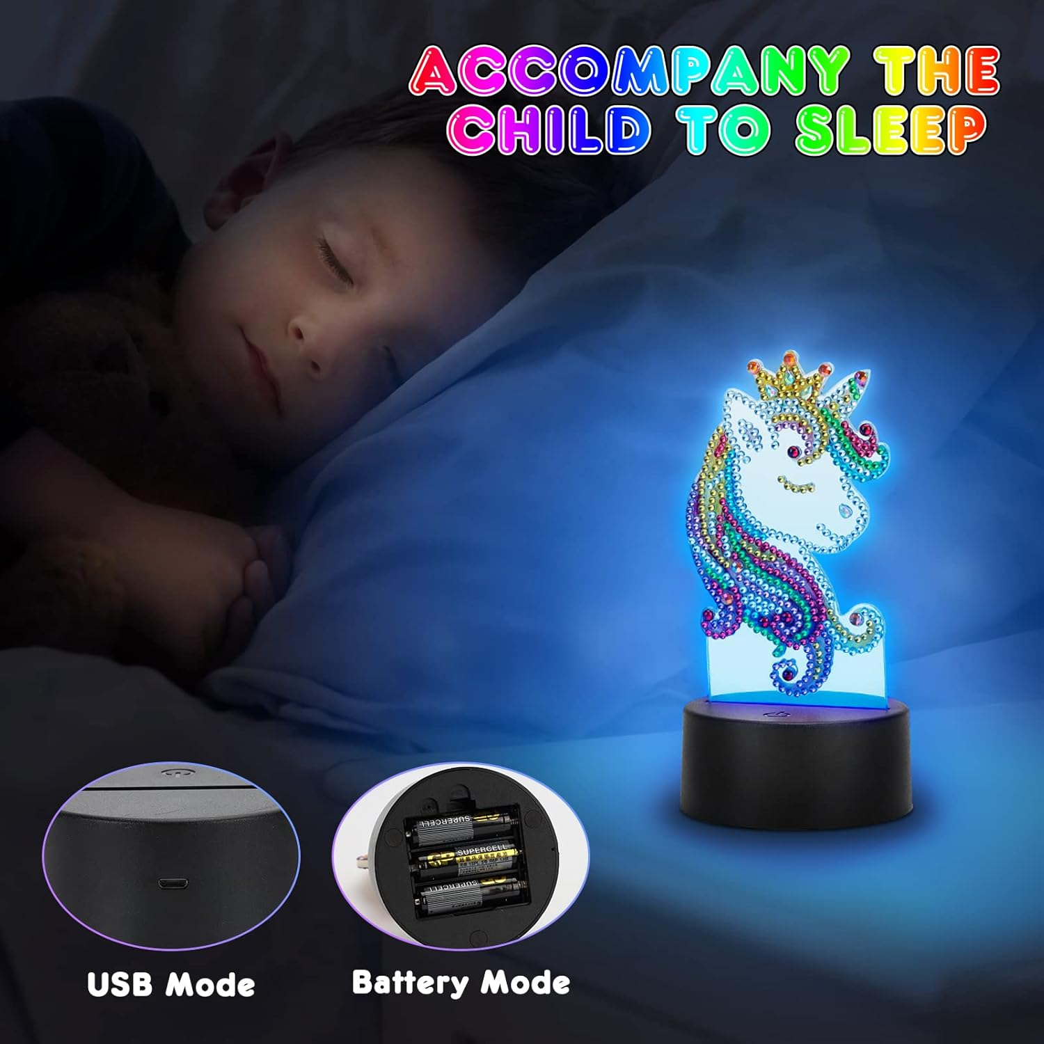 Girls Toy for 4 5 6 7 8 Year Old Kids Boy Girls Gift, Diamond Painting Kits for 5-9 Years Old Boy Girls 3D Diamond Art and Craft Kits Age 5-8 Girls Birthday Gift Unicorn Toy for 4-7 Year Old Girl