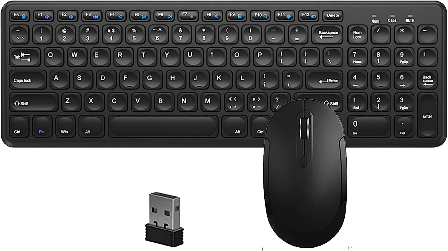 Wireless Keyboard and Mouse Combo,Jieruideng 2.4Ghz USB Cordless Slim Silent Keyboard and Mouse Kit Home Office Game Use for Computer,Laptop,Pc Desktops,Mac (Purple)