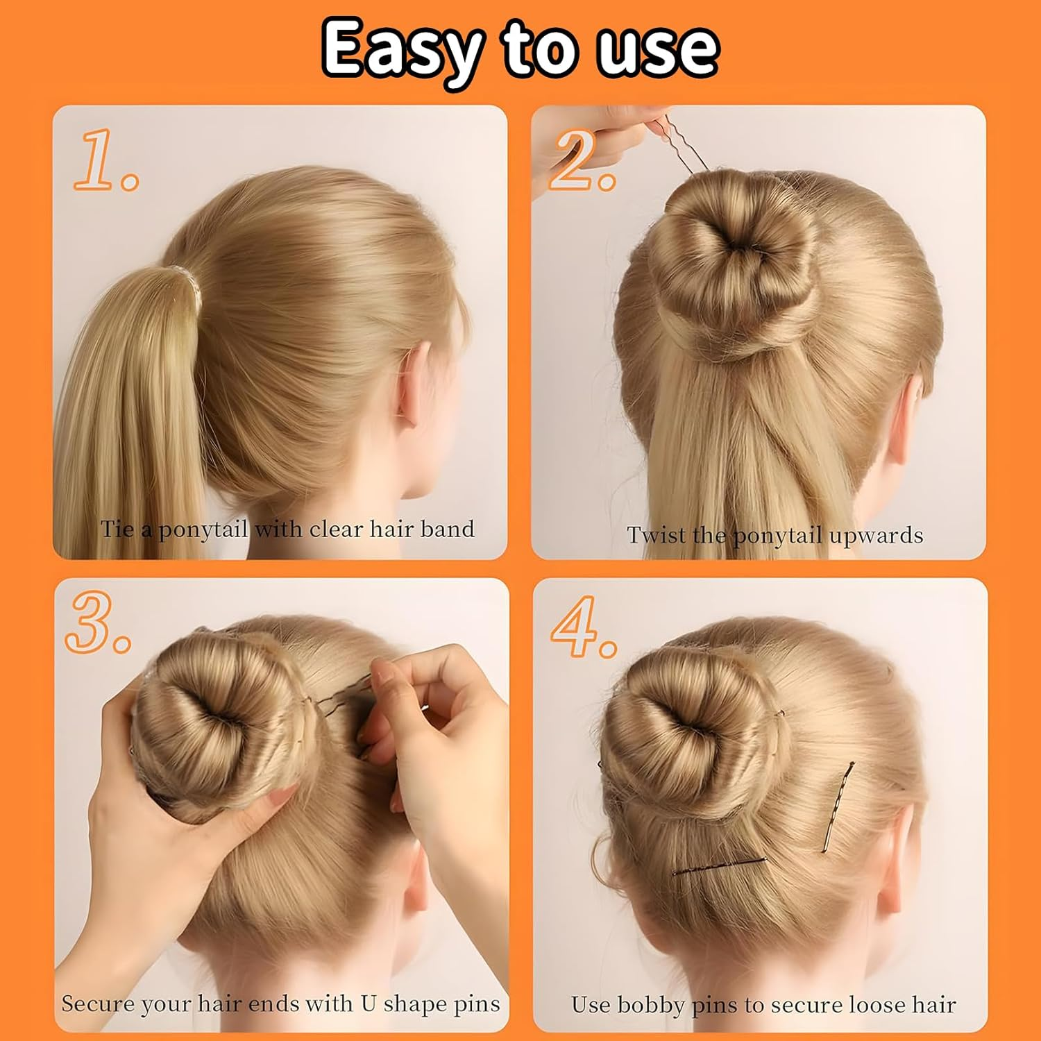 MOLIMOLI Hair Clip Set 300 Pieces, Hair Accessories & Hair Pins with Box: 200 Bobby Pins Hair (2-2.75 Inches) + 100 Hair Bobbles, Invisible Hair Clips for Women image number 3