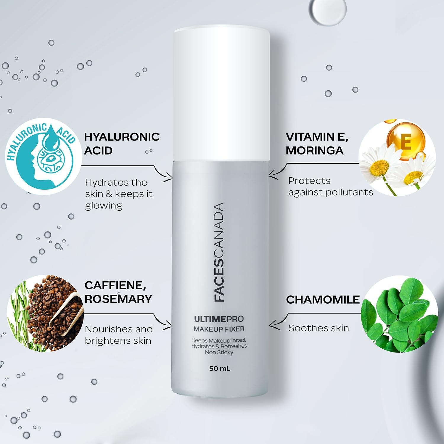 FACES CANADA Always on Glow Combo - All Day Hydra Matte Foundation - Absolute Ivory 012 (18 Ml) + Strobe Cream - Rose Gold (18 Ml) + Ultime Pro Makeup Fixer (50 Ml) | Illuminating & Glowing Makeup image number 1