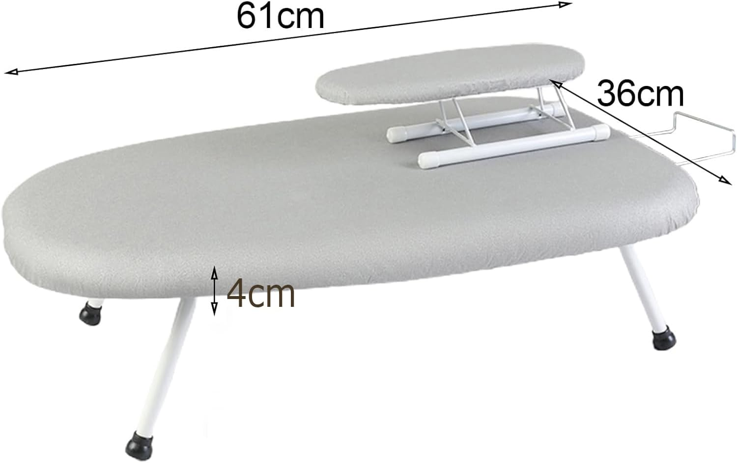 Countertop Ironing Board, Foldable Ironing Board with Ironing Rest,Portable Sleeve Ironing Table Top Mini Space Saving Ironing Station Covert-Leg Heat Resistance Pad for Laundry Travel Dorm Home image number 2