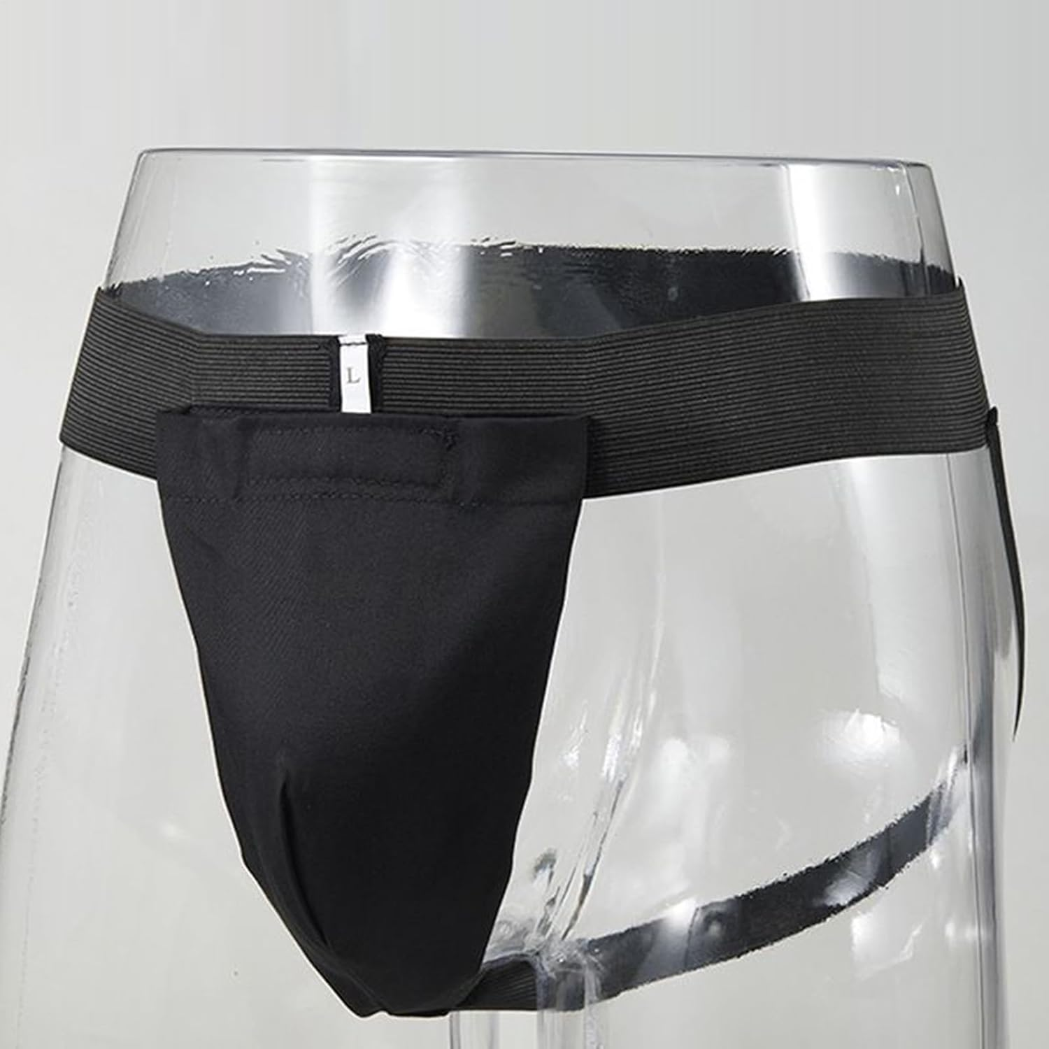 Groin Guard - Shock Absorbent Groin Protector - Adjustable Breathable Guard for Sparring Training Fighting Ice Hockey Grappling Boys Kickboxing Arts Men - Black image number 2