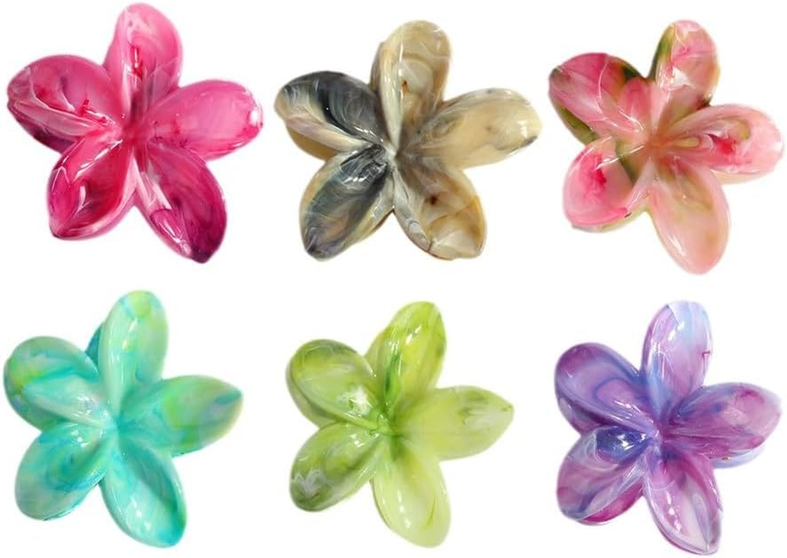6Pcs Hawaiian Plumeria Flower Hair Claws,Hawaiian Flower Hair Clips Large Plumeria Claw Clips,Hawaiian Flower Hair Clip Plumeria Hair Claw Clips,Hawaiian Flower Hair Claw Clip Plumeria Claw Clips image number 4