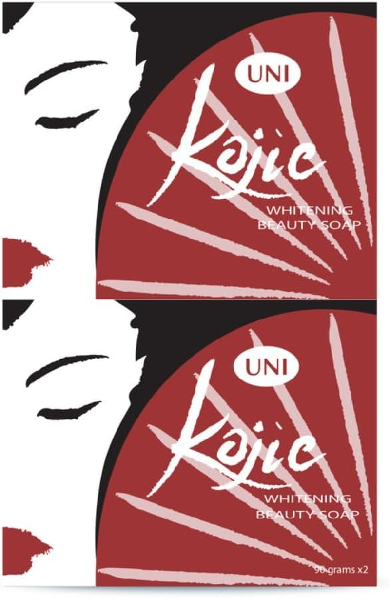 Premium Kojic Acid with Vitamin C Soap Bars (2 X 90G) Kojic with Gluta Soap for Dark Spots, Uneven Skin, and Hyperpigmentation, Moisturizing and Deep Cleansing, for Beautiful Fresh Skin, Pack of 2 (Kojic with Vitamin C)