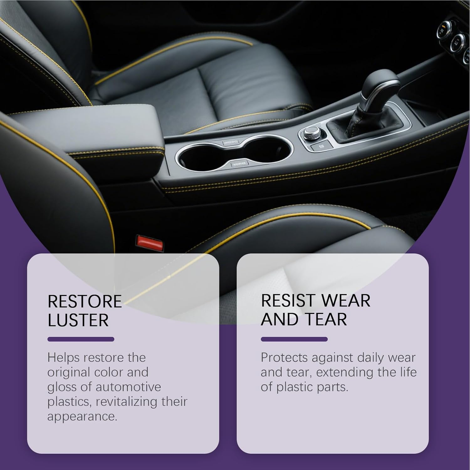 Car Polish - 237Ml Polish Accessories for Interior Renovation, Vehicle Care Supplies with Gloss Finish Scratch Cover Features, Detailing Kit for Dashboard Refurbishment Restoration image number 4