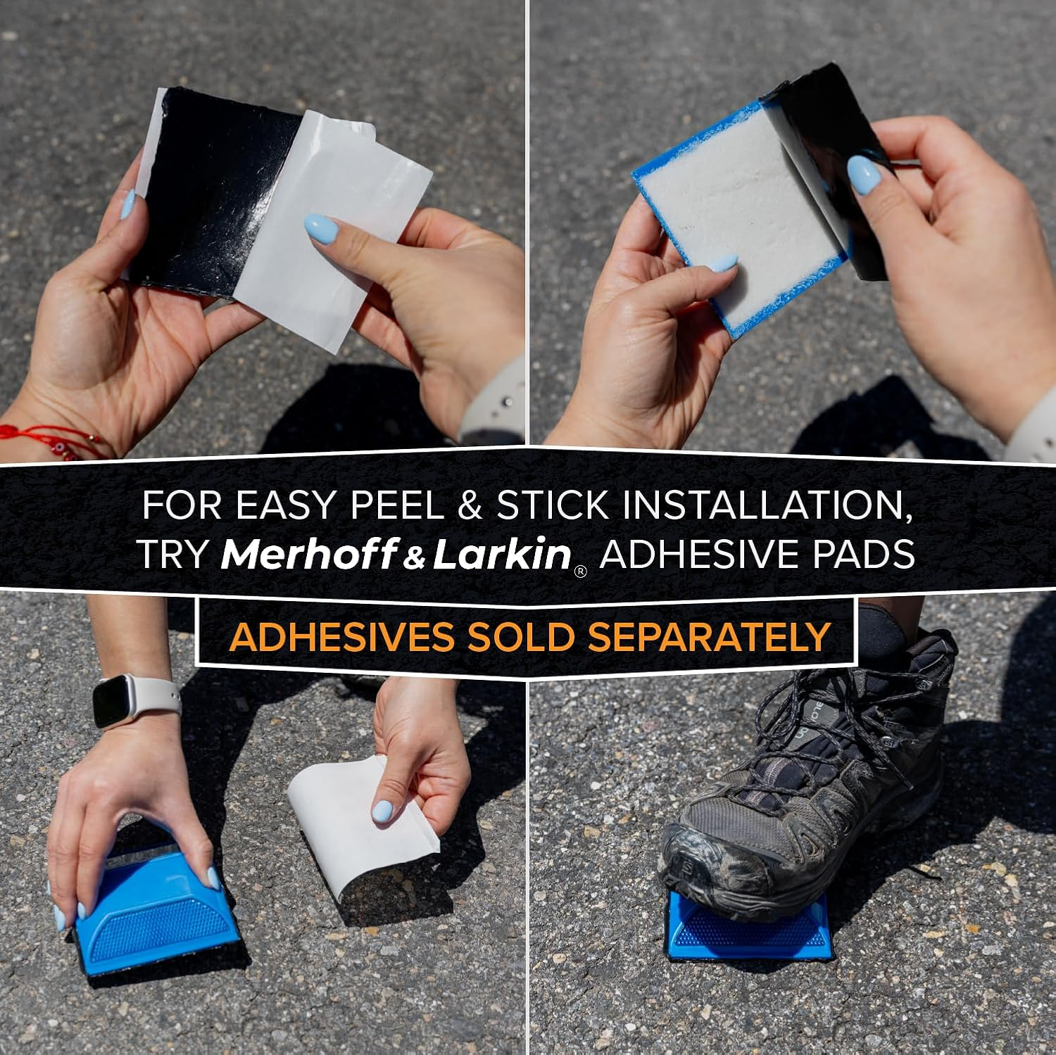 Road Reflectors Pack of 10 | 4 by 4 Inch Street Pavement & Asphalt Stud Markers | Great for Speed Bumps, Sidewalks, Pedestrian Crossings, Freeways & Driveways | Industrial Grade (Blue) image number 2