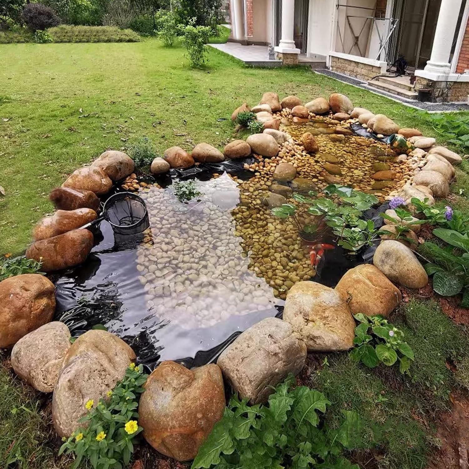 10 X 15 FT Pond Liner, 20 Mil Fish Pond HDPE Liner, Pond Liners for Outdoor Ponds, Koi Ponds, Garden Fountain, Waterfall image number 5