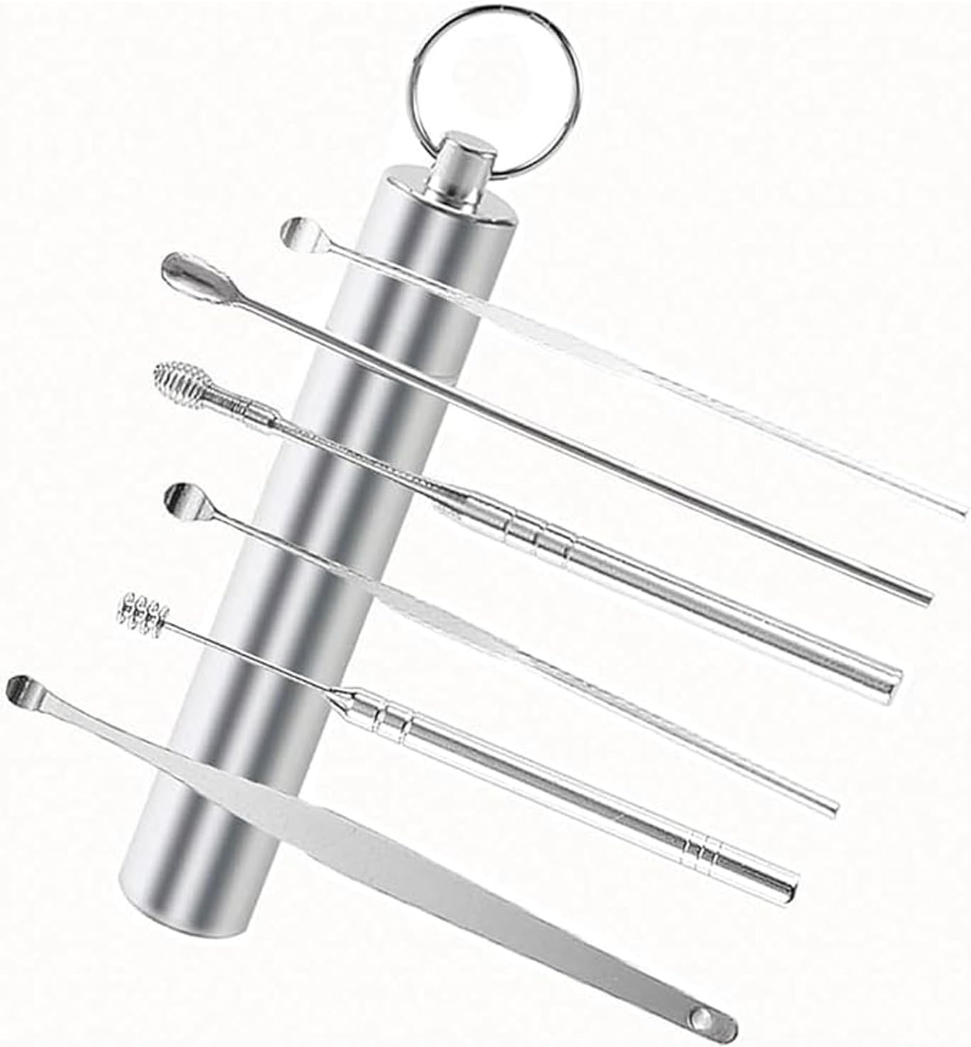 7 Pcs Ear Pick Earwax Removal Kit, Ear Cleansing Tool Set, Ear Curette Ear Wax Remover Tool with Cleaning Brush & Storage Box, Stainless Steel Ear Wax Remover Cleaner, Earpick Tool Set image number 3