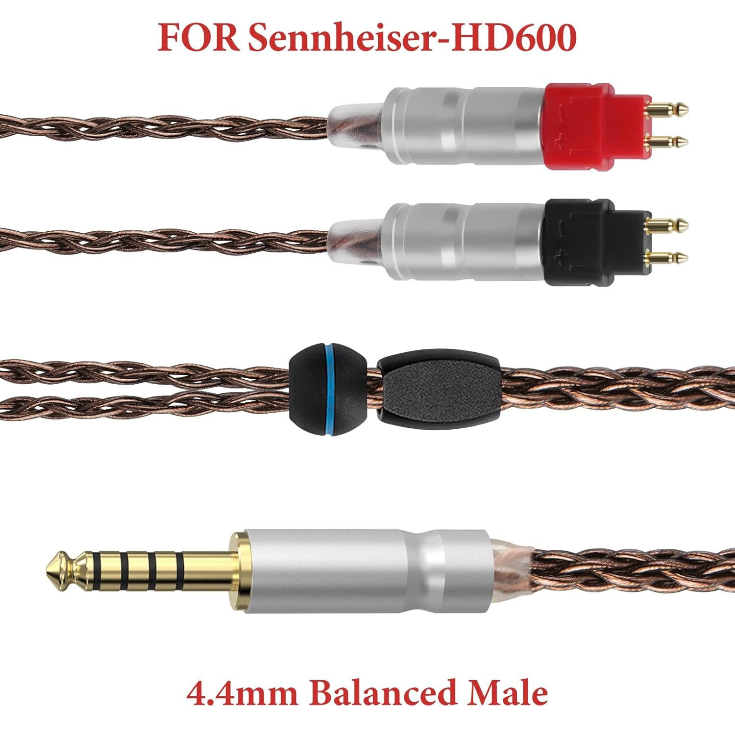 Geekria Apollo Upgrade Audio Cable Compatible with Sennheiser HD 600, HD 650, HD 660S2, HD 6XX Headphones, 4.4Mm to 2Pin Replacement Headphones Cord for Hi-Resolution Audiophile (4.9 Ft / 1.5 M)