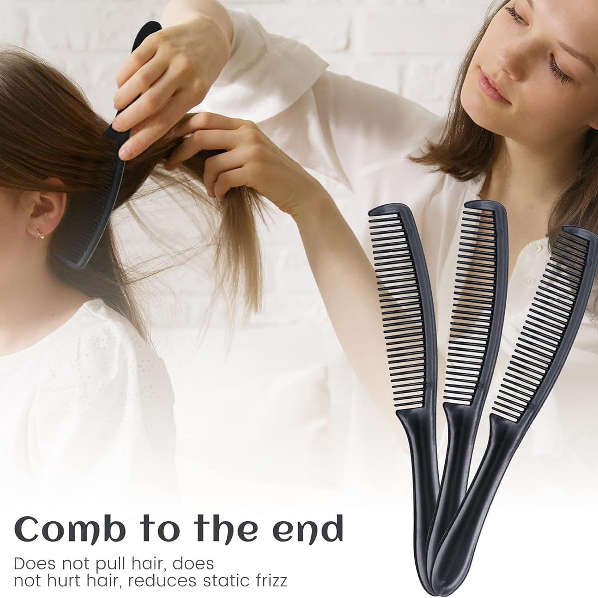 AIMALL 50-Pack Disposable Combs Individually Wrapped, Gentle on Scalp, Lightweight Hygienic Hair Care for Hotels & Personal Use, Measures 7.08 Inches Long