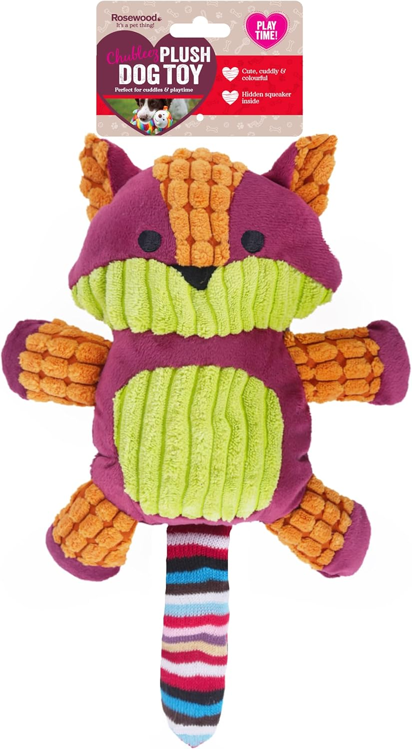 Rosewood 39132 Chubleez Charlie Cat Plush Dog Toy image number 5