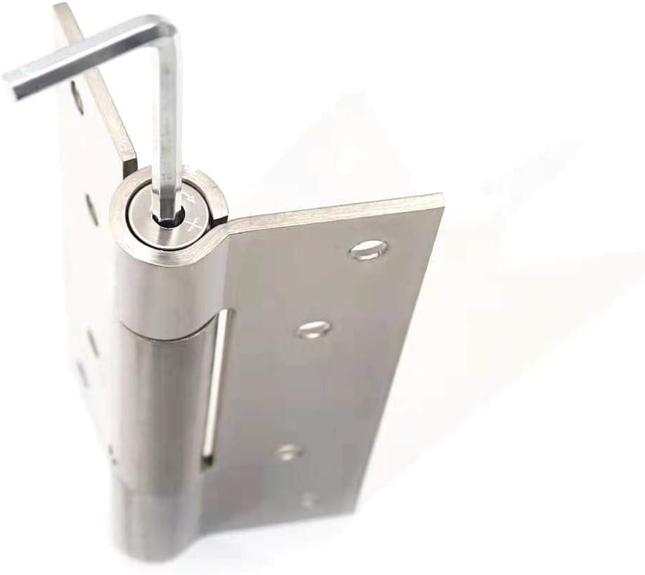 3Pcs 4'' Self-Closing Stainless Steel Door Hinge Spring Door Hinge Heavy-Duty Square Thickness 3Mm (4Inch, Silver) image number 4