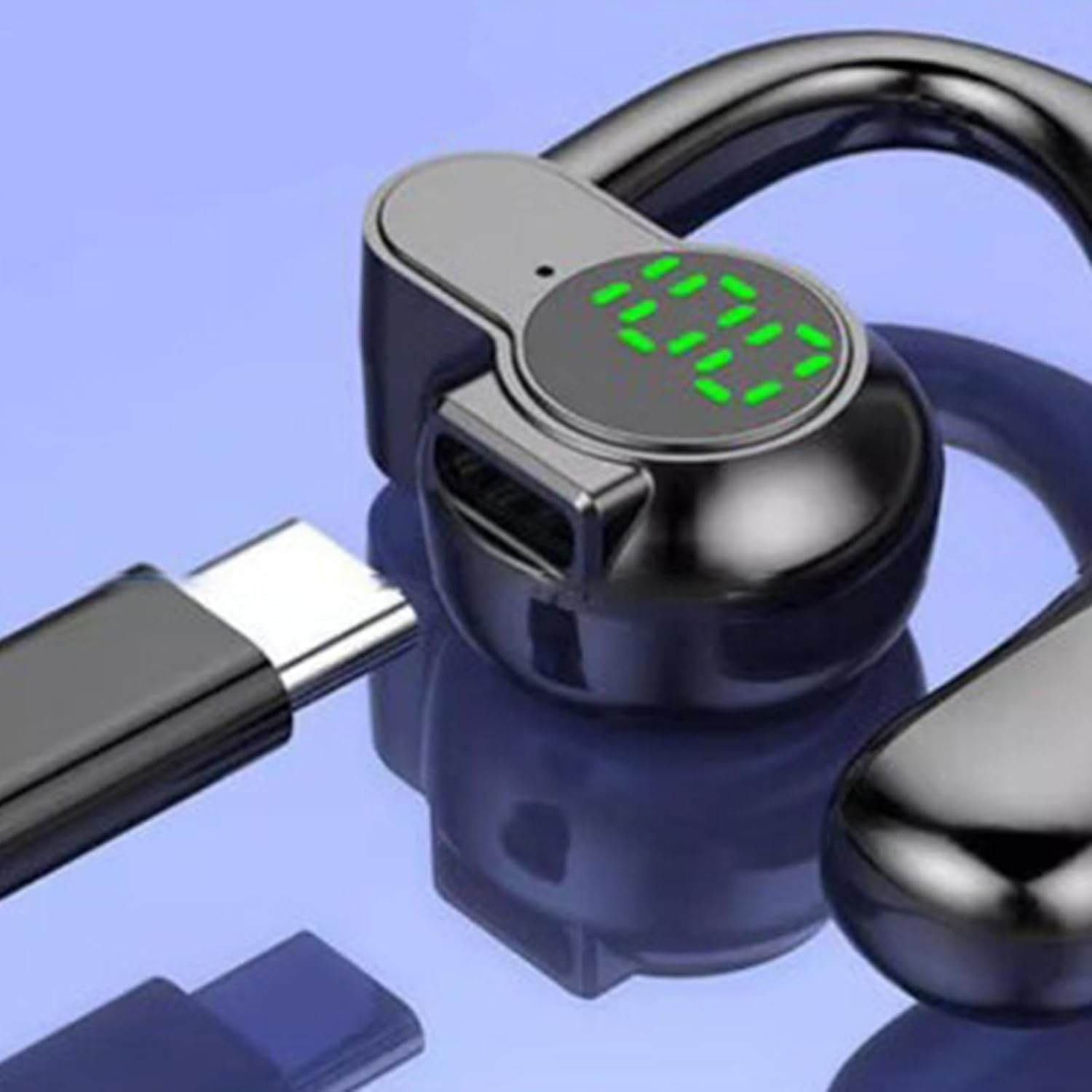 Gwtdtoad over Ear Earbuds - Wireless Phone Earbuds - Digital Display Headset for Music Phone Calls Running Study Play Game Work Gym Swimming Home image number 2