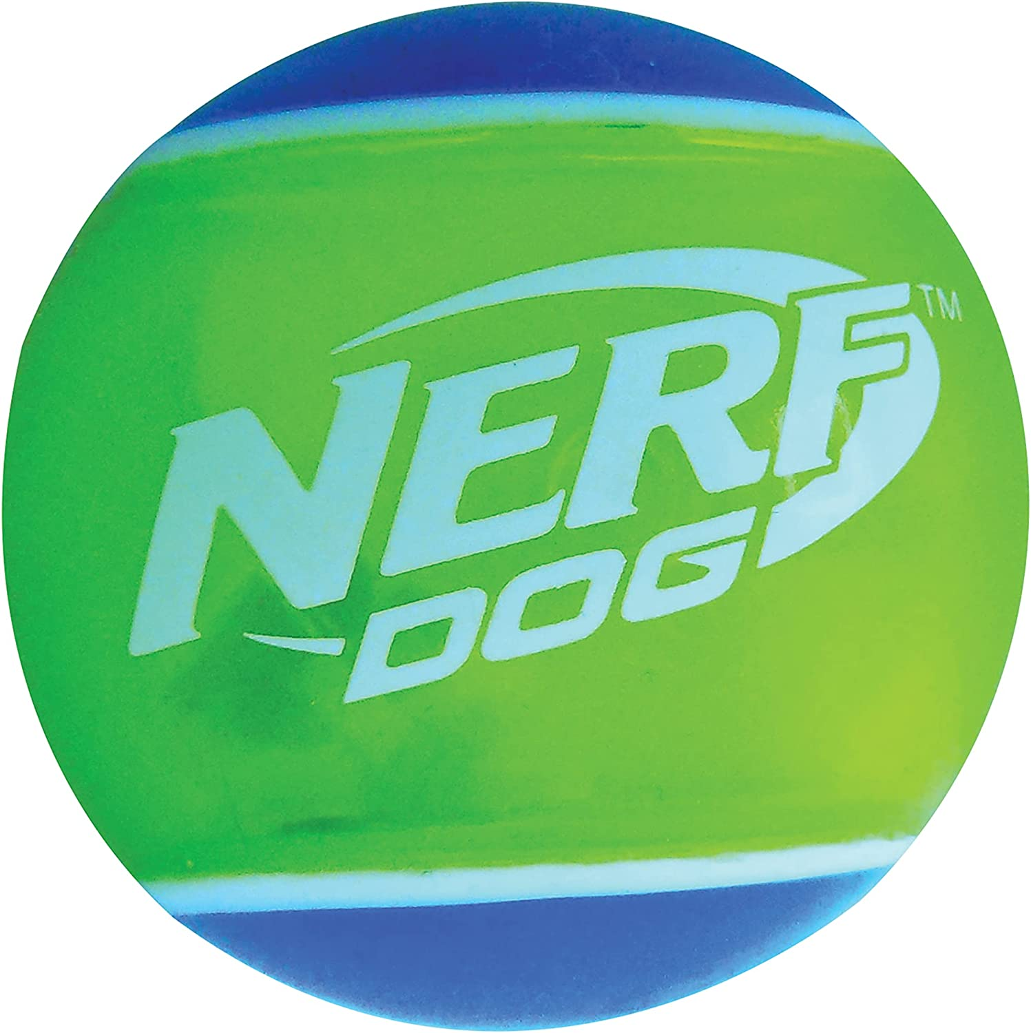 Nerf Dog Rubber Tennis Ball Dog Toys with Interactive Squeaker, Lightweight, Durable and Water Resistant, 2 Inches, for Small/Medium/Large Breeds, Two Pack, Mixed Colors image number 2