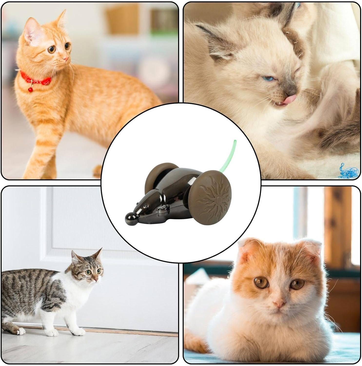 Remote Control Mouse for Cats - Cat Pets Relieve Boredom Toy,Brilliant Light Tail Smart Realistic Mouse Toy Relieve Boredom image number 6