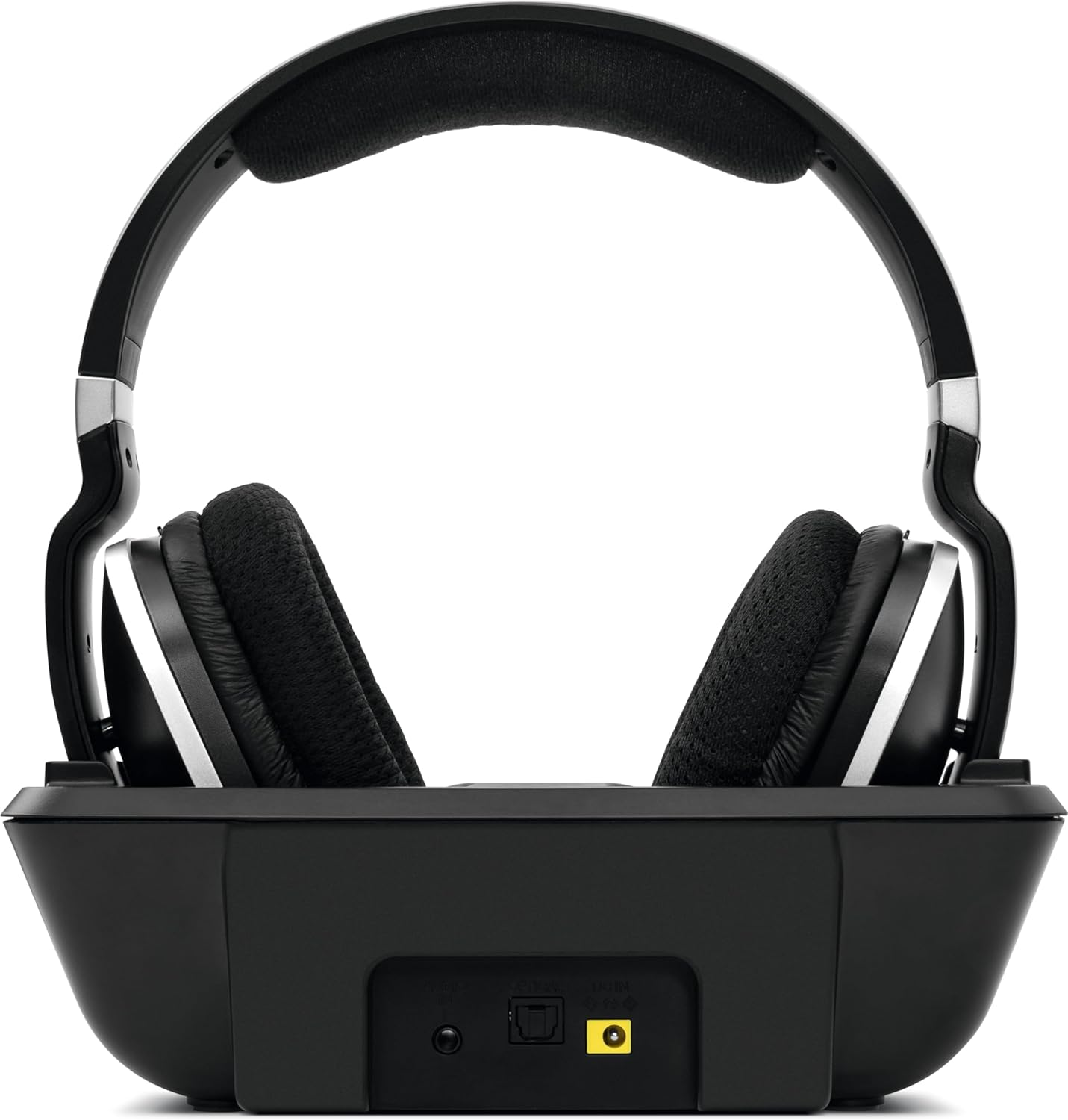 Technisat STEREOMAN 2 V2 Wireless 2.4 Ghz Wireless Headphones for Televisions and Music Systems with Docking Station, Aux-In, Audio Input Optical Black